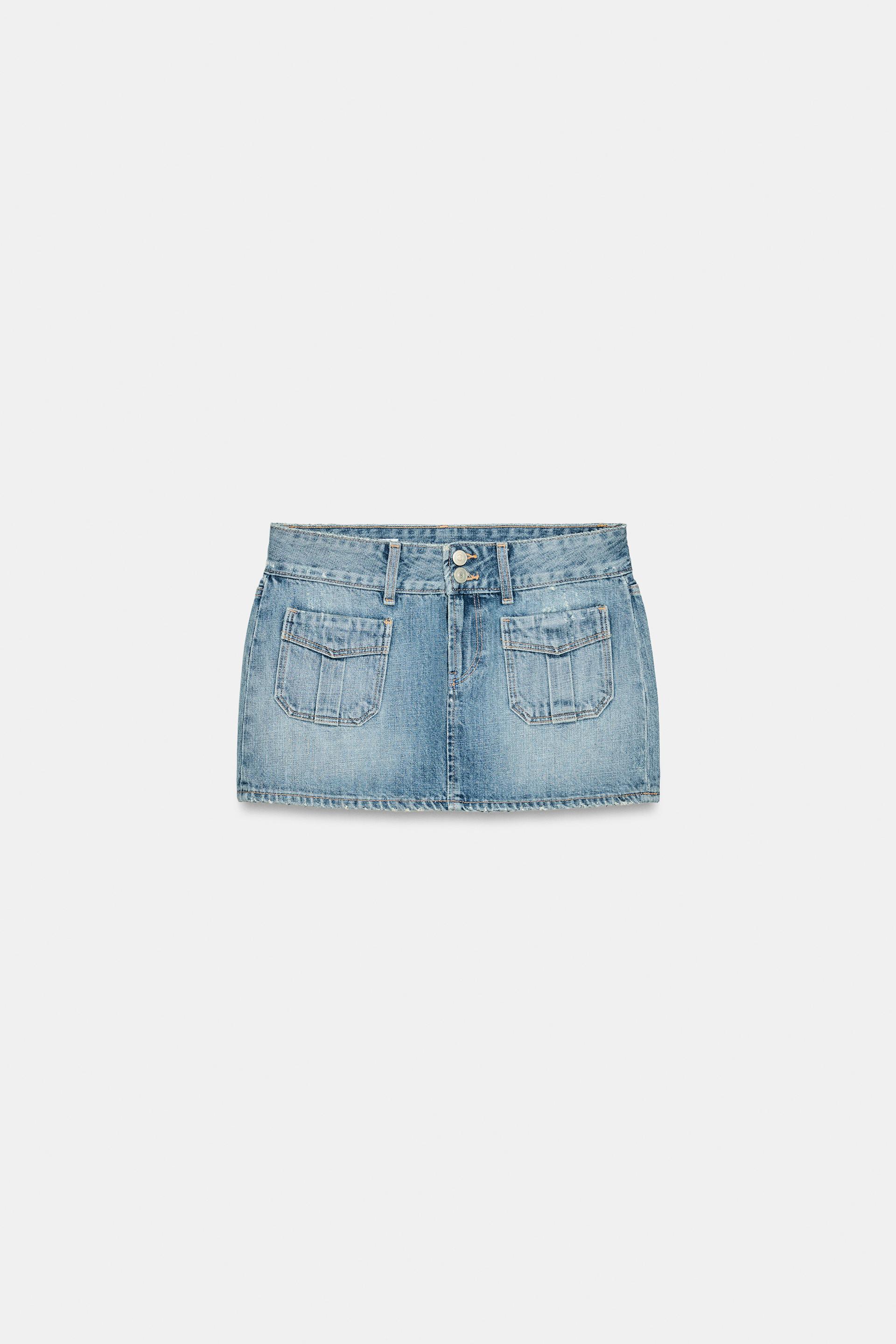 TRF DENIM MINI SKIRT by ZARA