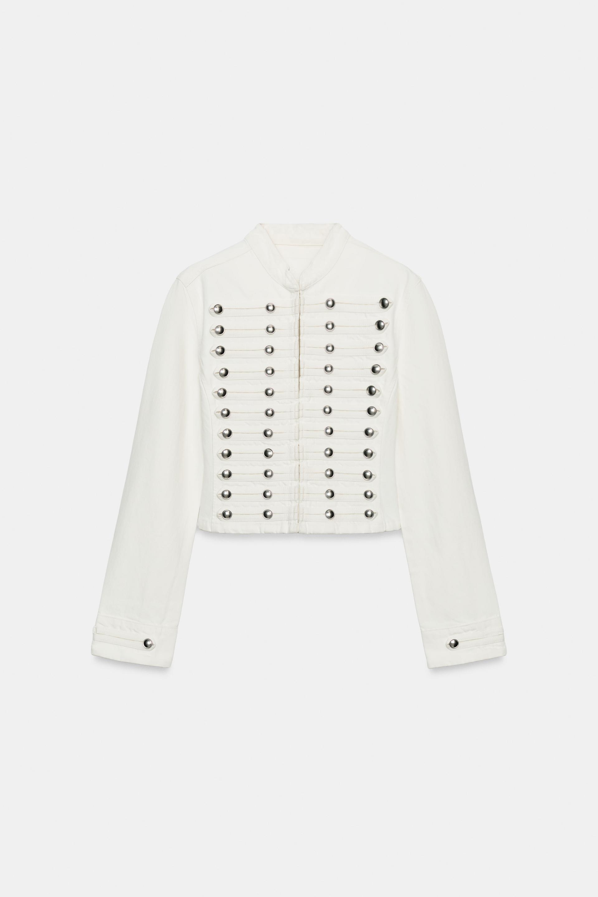 TRF FITTED BUTTON DENIM JACKET by ZARA