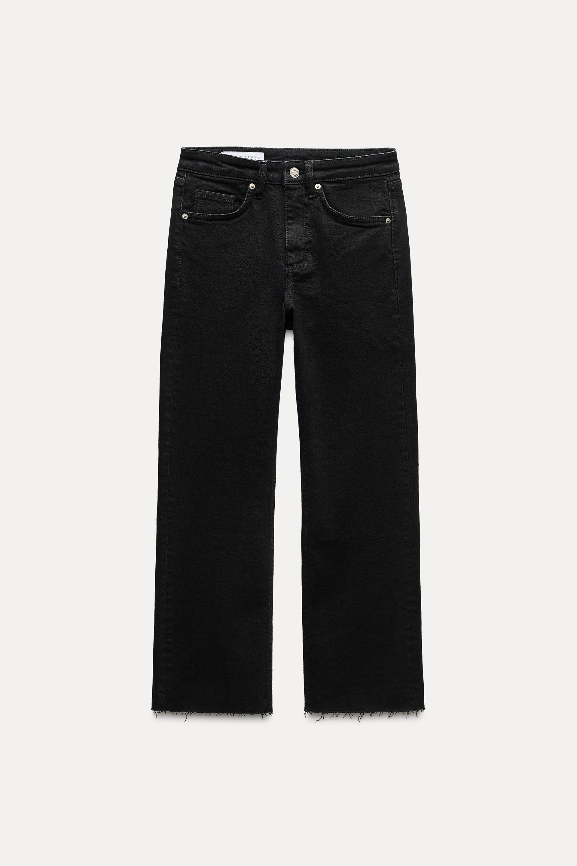TRF HIGH-WAISTED CROPPED FLARE JEANS by ZARA