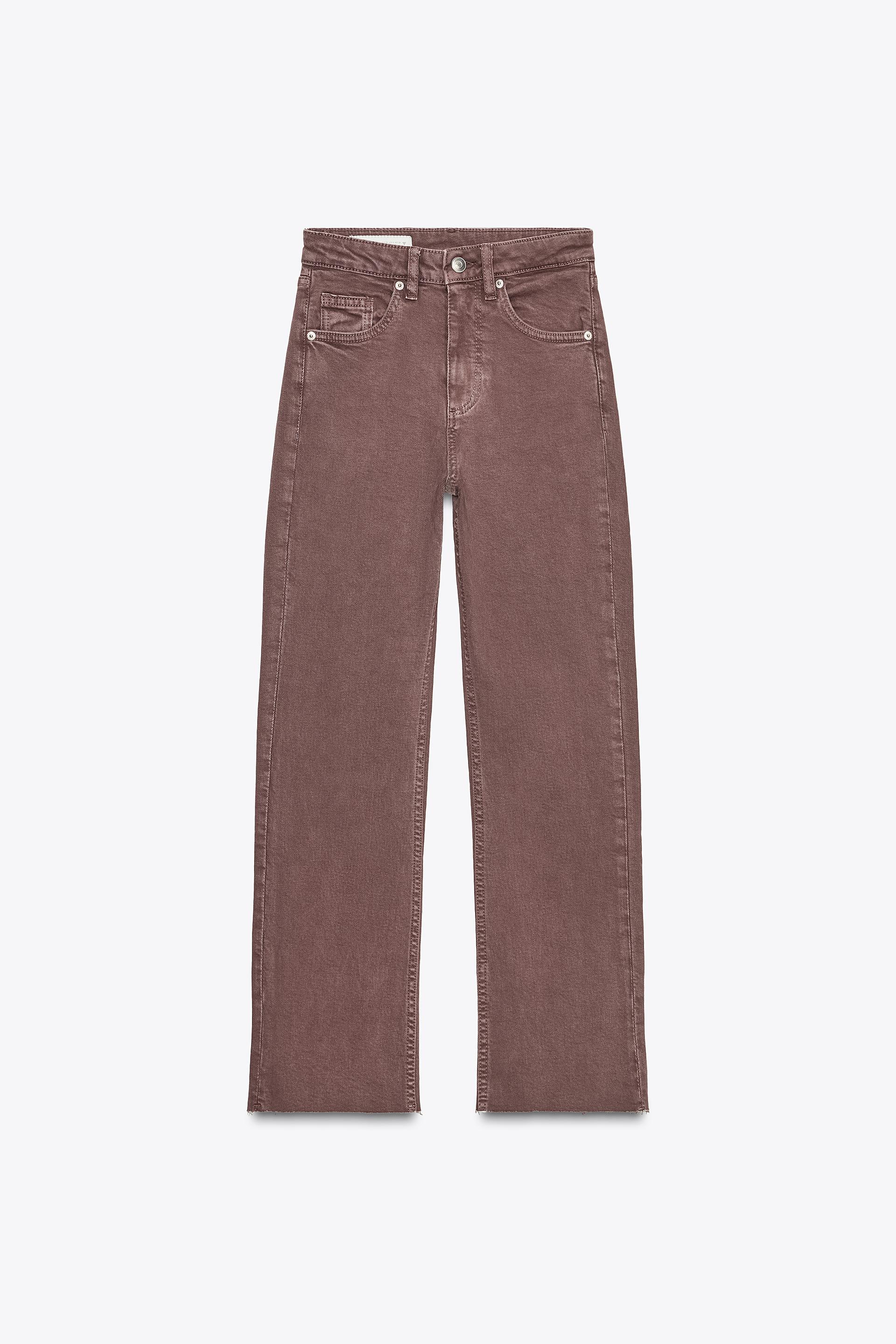 TRF HIGH-WAISTED CROPPED FLARE JEANS by ZARA