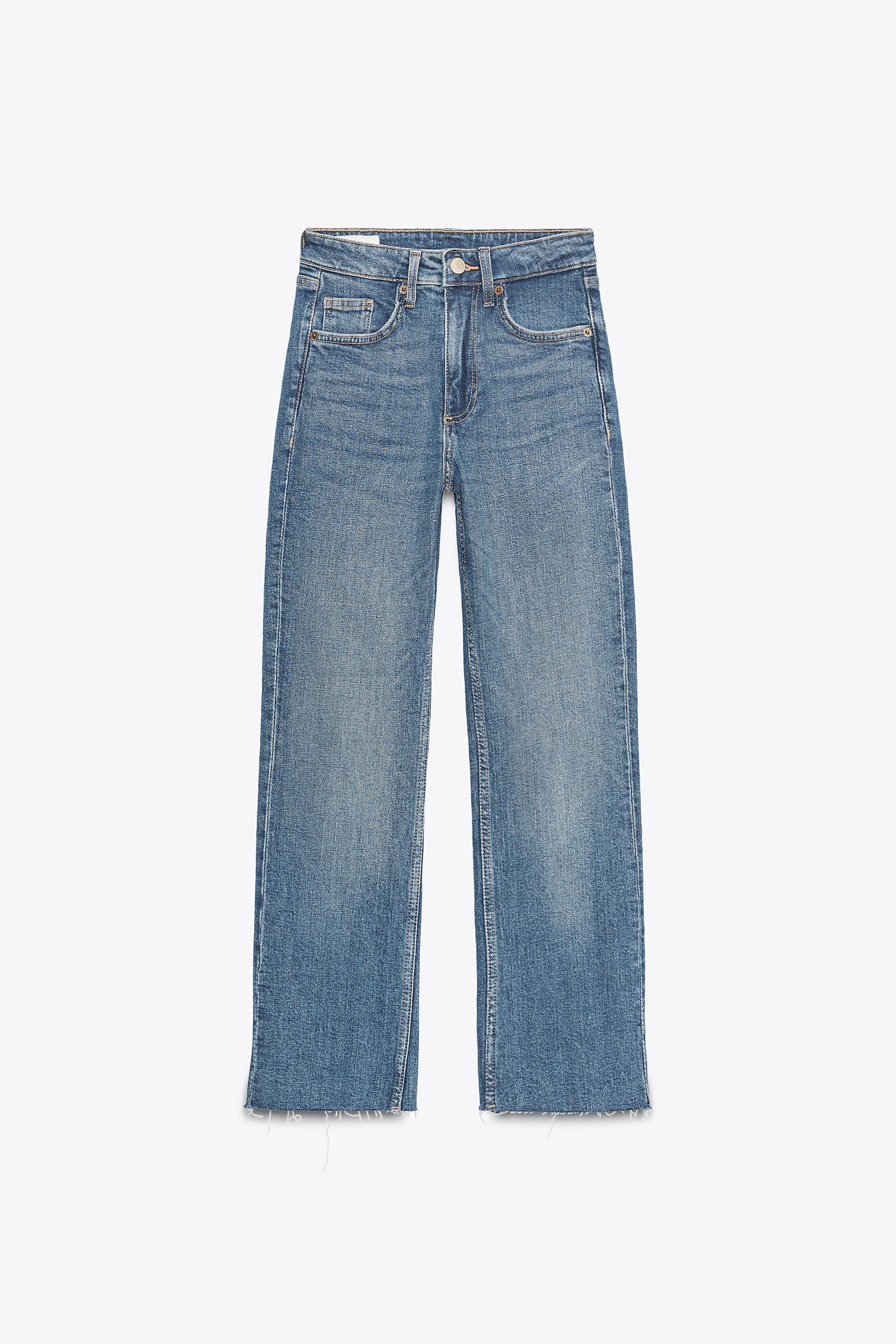 TRF HIGH-WAISTED CROPPED FLARE JEANS by ZARA