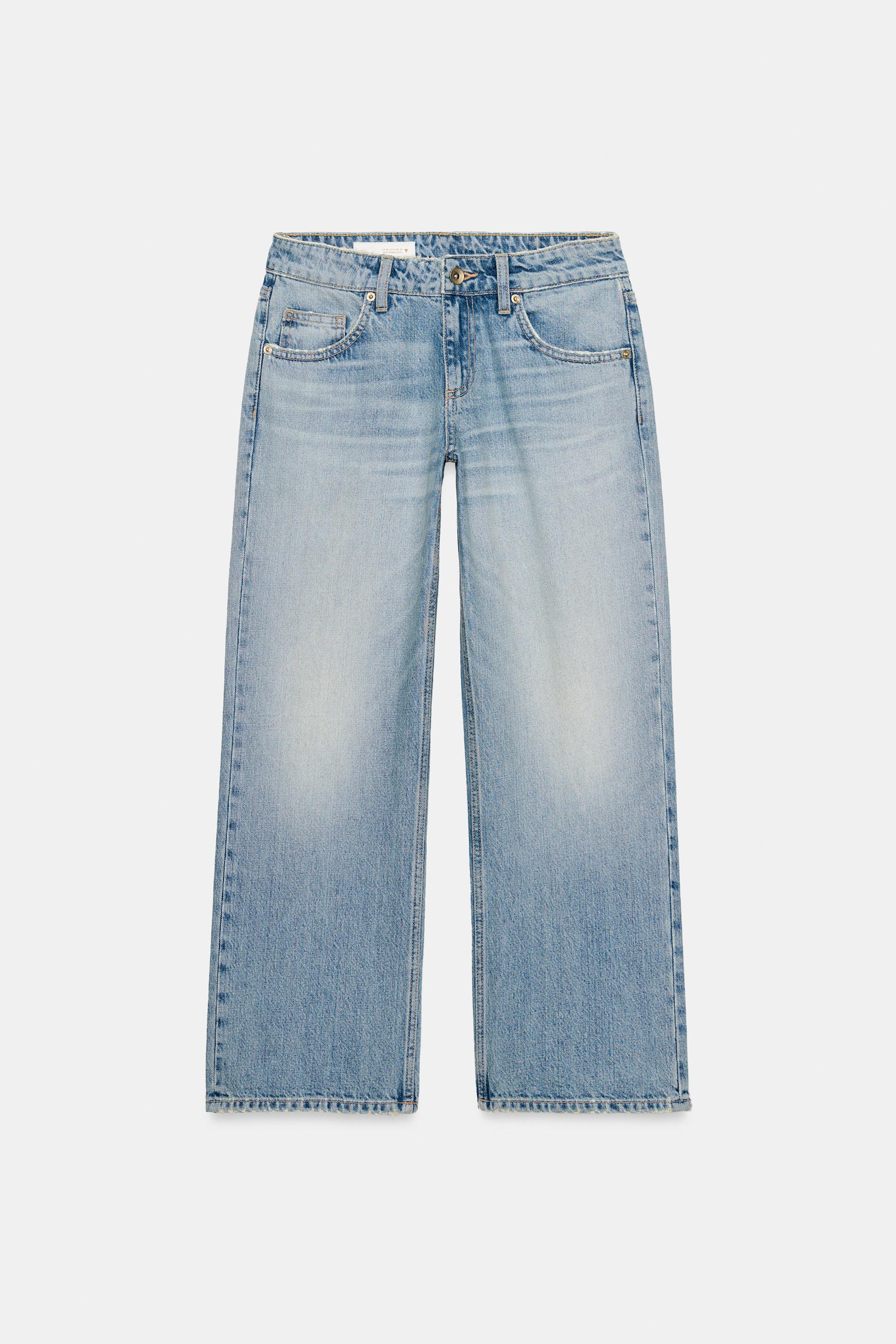 TRF LOW RISE WIDE LEG CROPPED JEANS by ZARA
