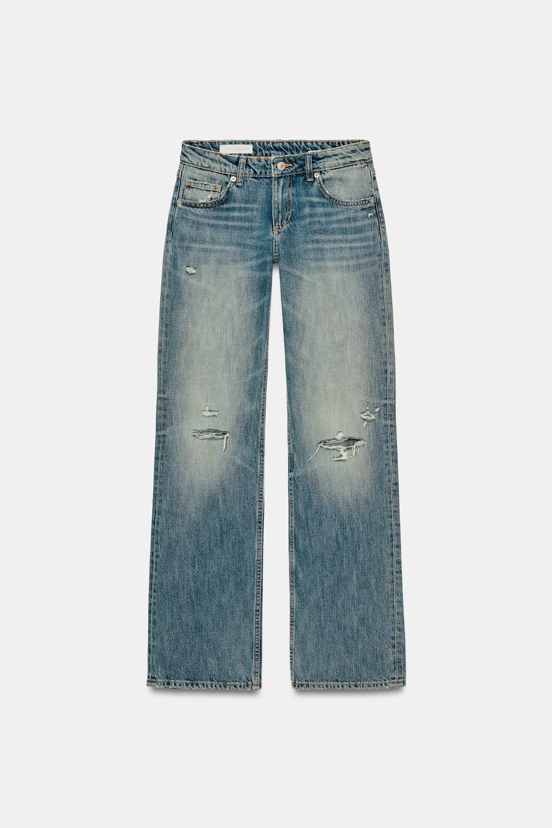 TRF LOW RISE WIDE LEG JEANS by ZARA