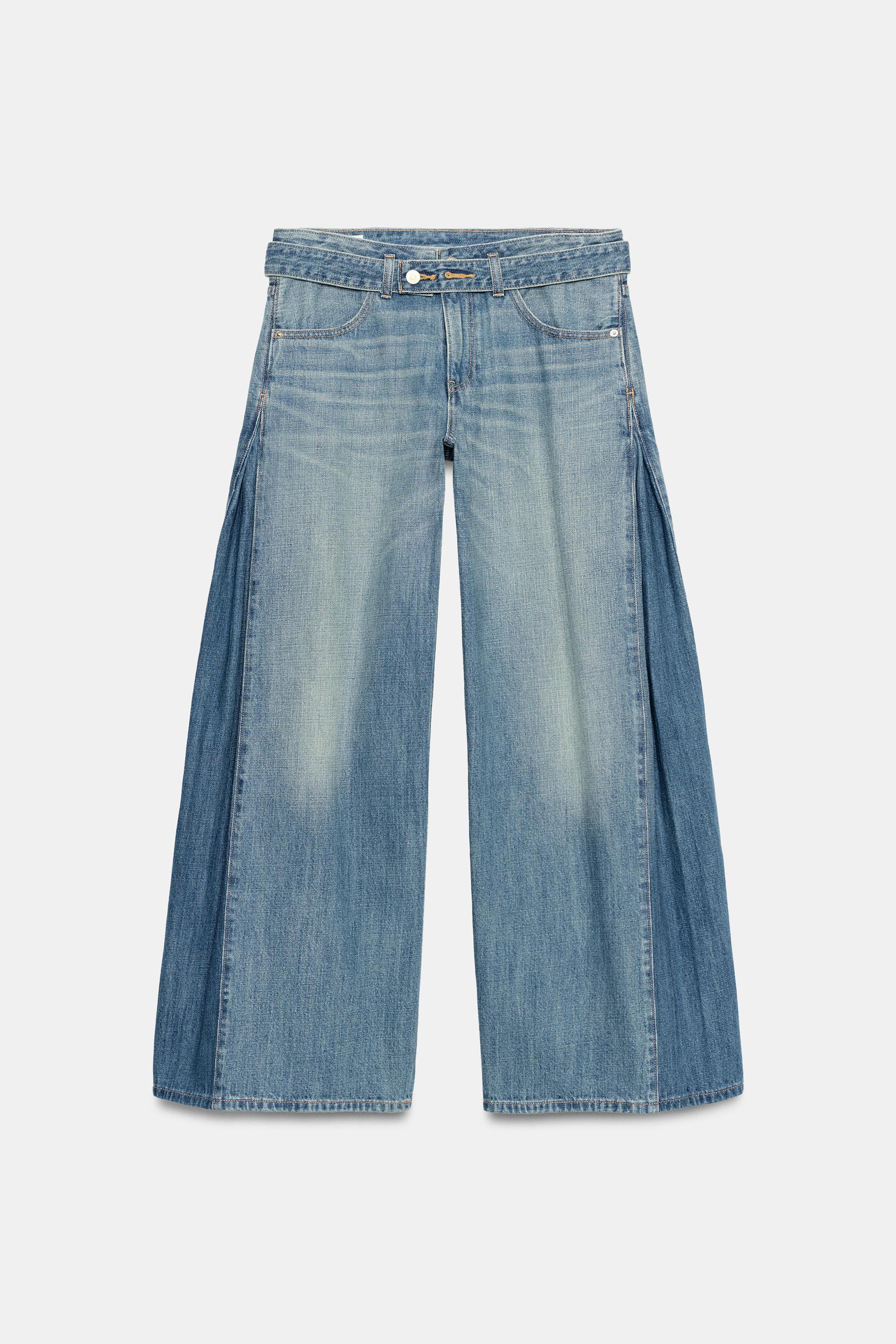 TRF MID-RISE BELTED JEANS by ZARA