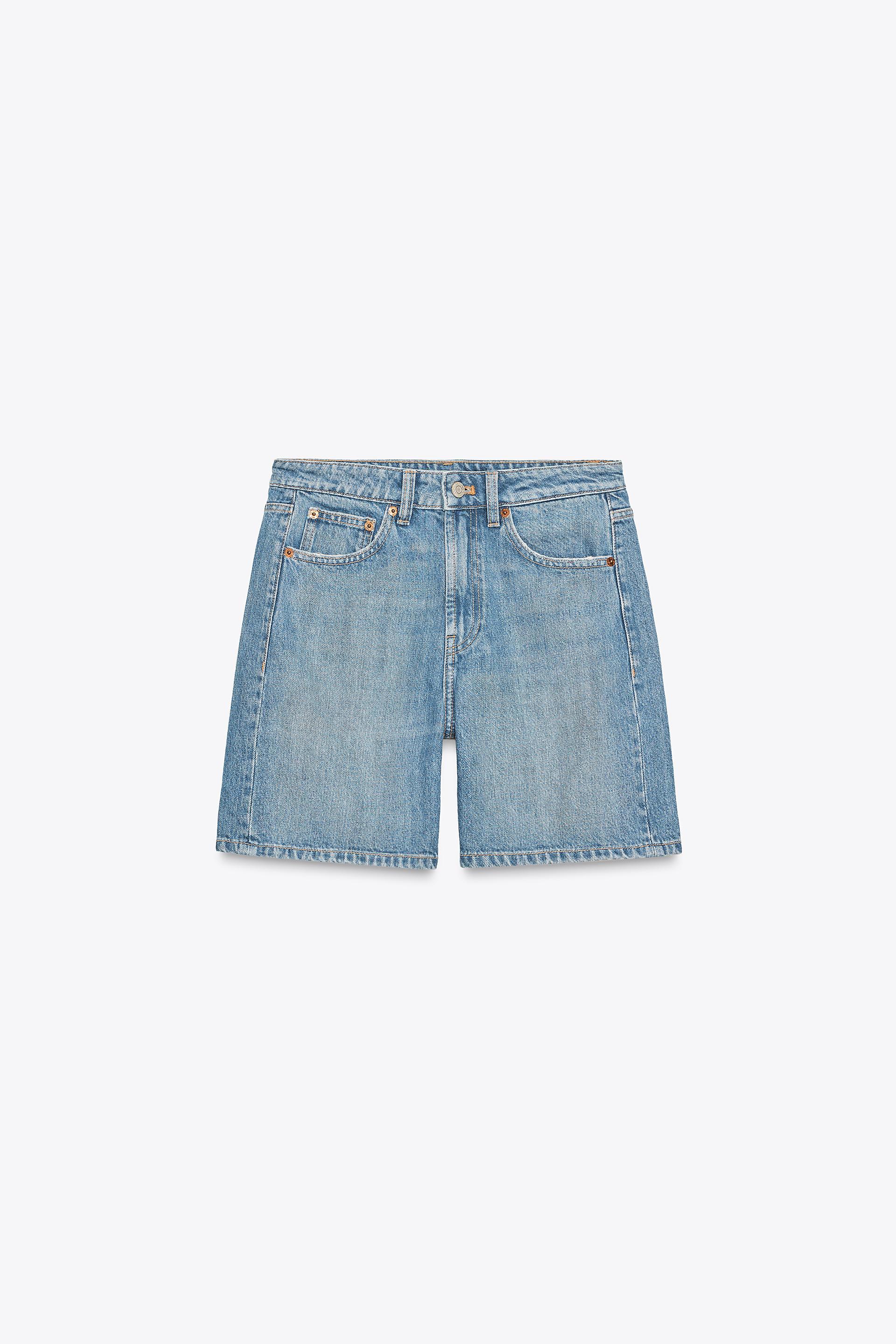 TRF MID-RISE DENIM SHORTS by ZARA