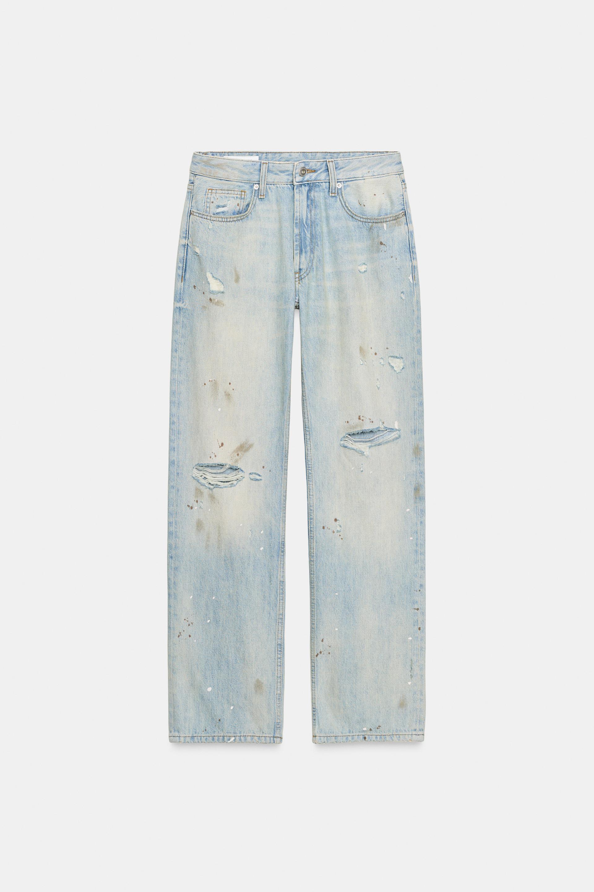 TRF MID-RISE STRAIGHT LEG JEANS by ZARA