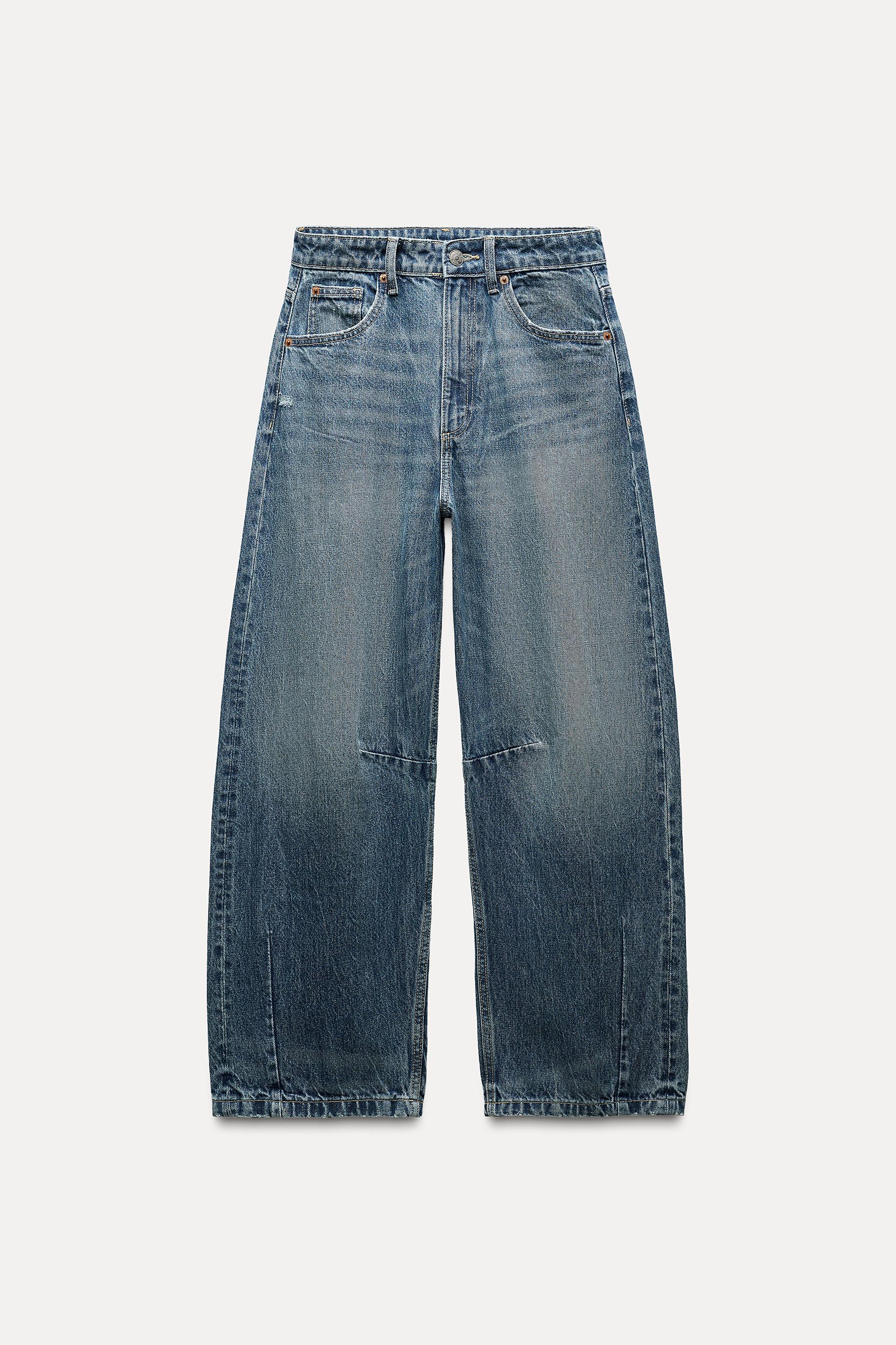 TRF MID WAIST BAGGY BALLOON JEANS by ZARA