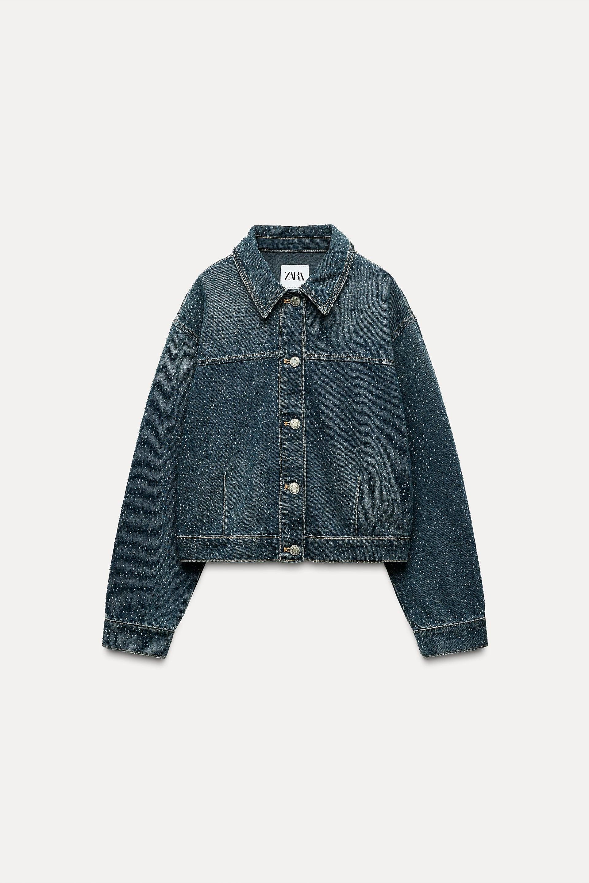 TRF RHINESTONE DENIM JACKET by ZARA