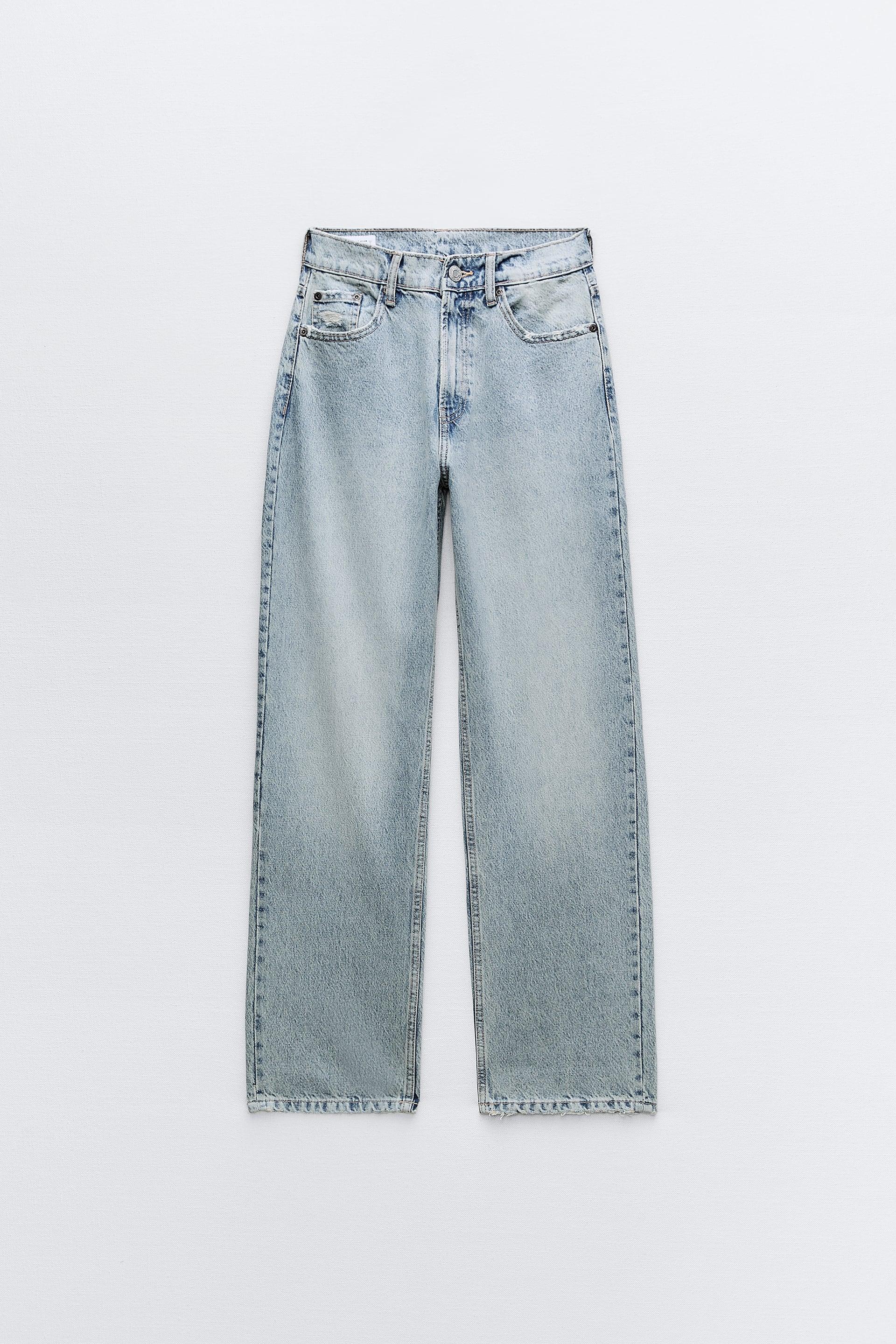【threetimes】24fw Ruffle baggy jeans TRF RIPPED BAGGY JEANS by ZARA | jellibeans