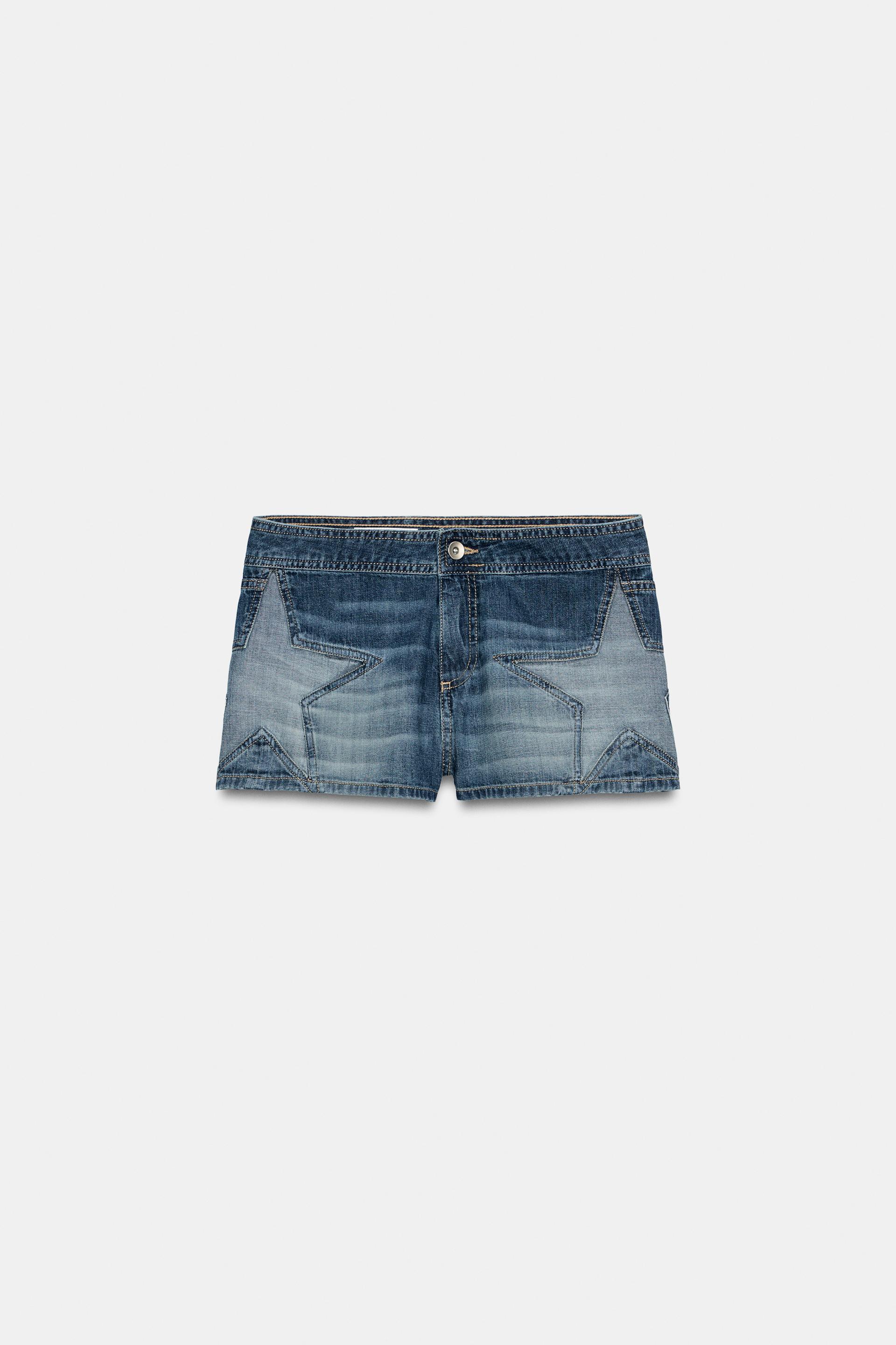 TRF STAR MINI DENIM SHORTS by ZARA