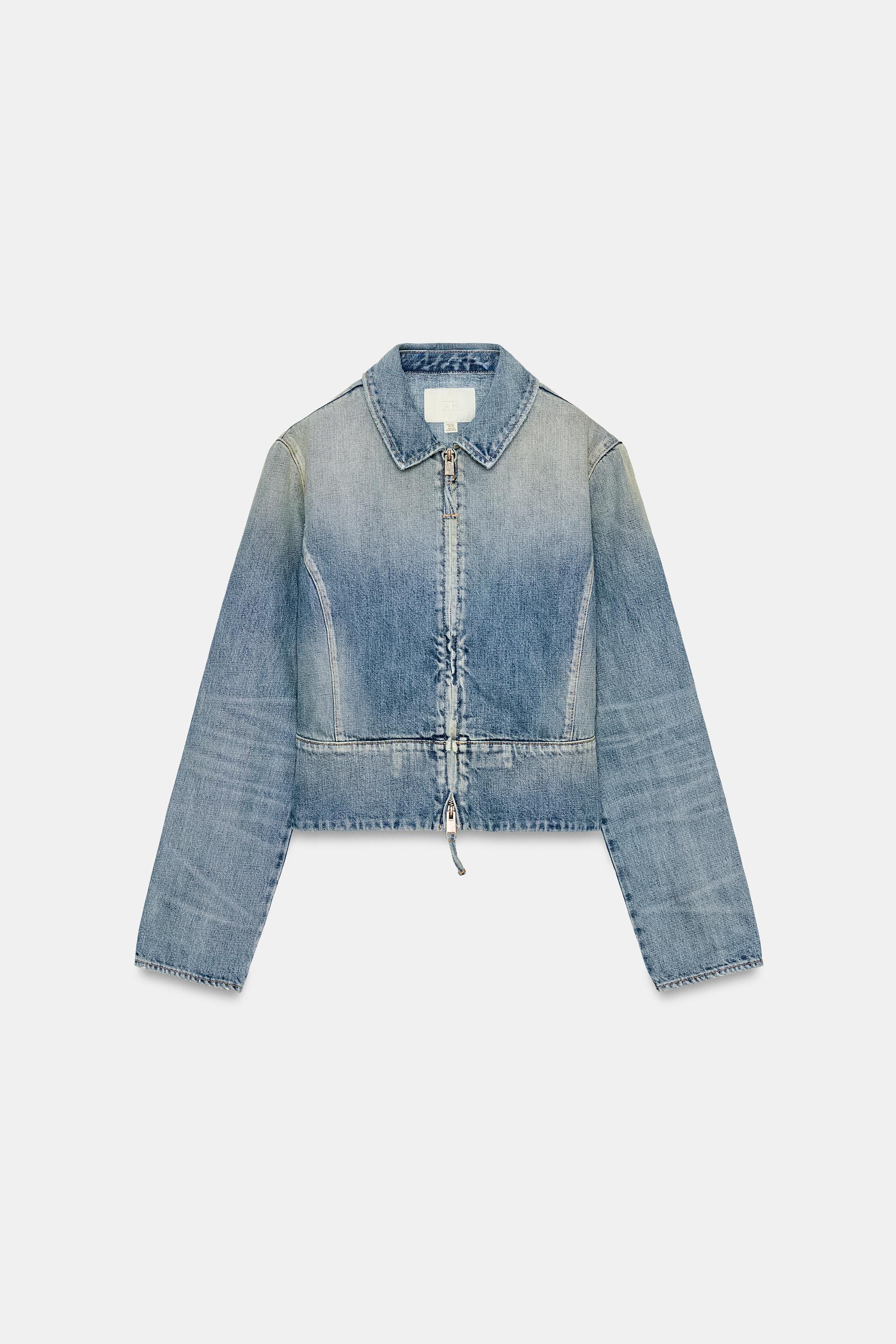 TRF ZIP-UP DENIM JACKET by ZARA