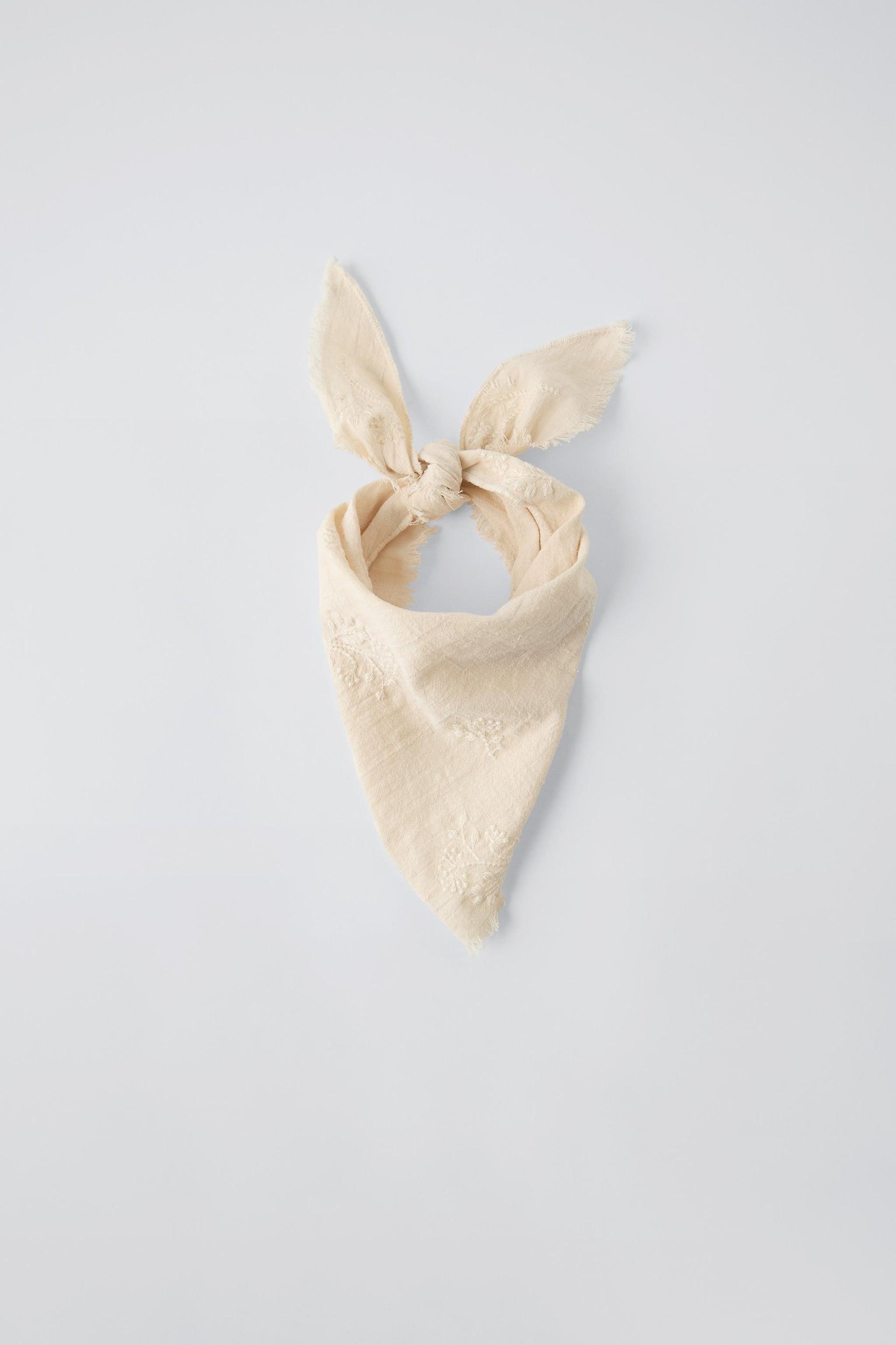 TRIANGULAR EMBROIDERED KERCHIEF by ZARA