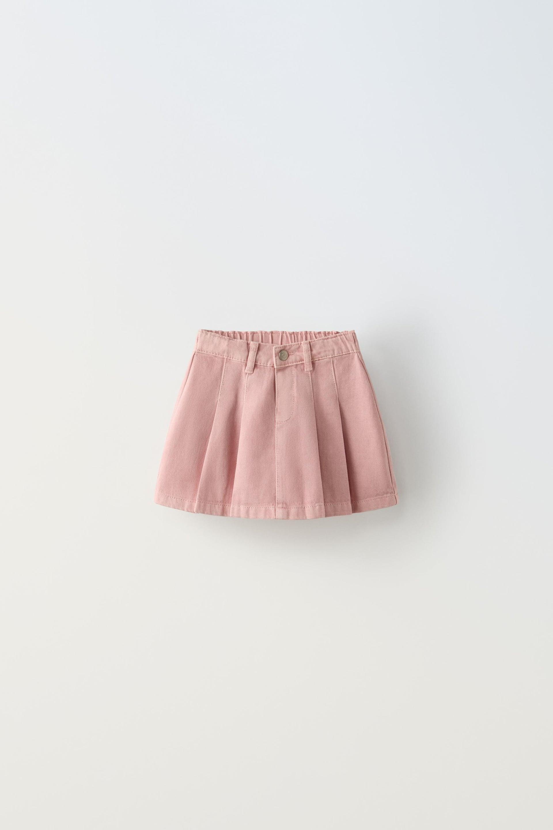 TWILL PLEATED SKIRT by ZARA