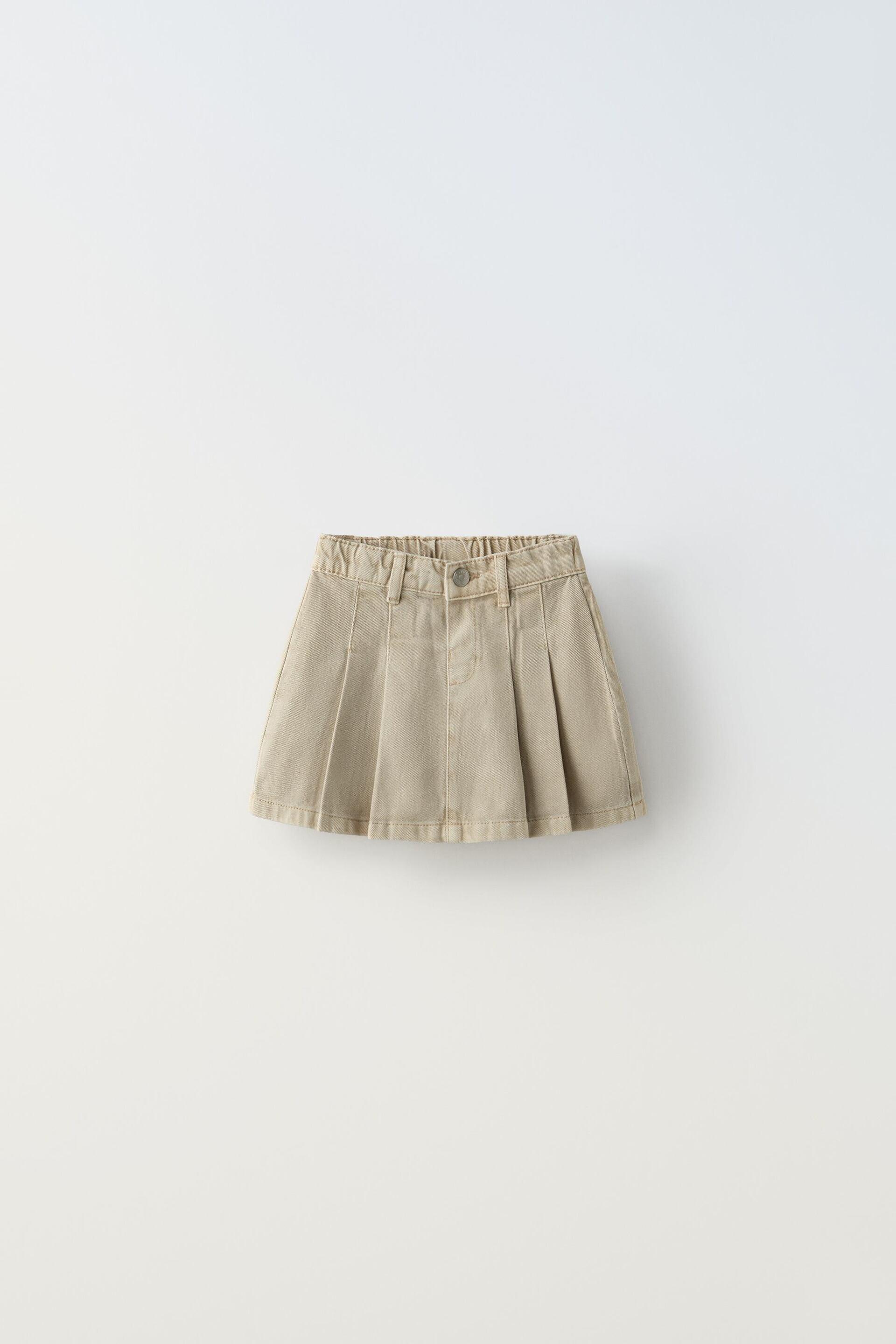 TWILL PLEATED SKIRT by ZARA