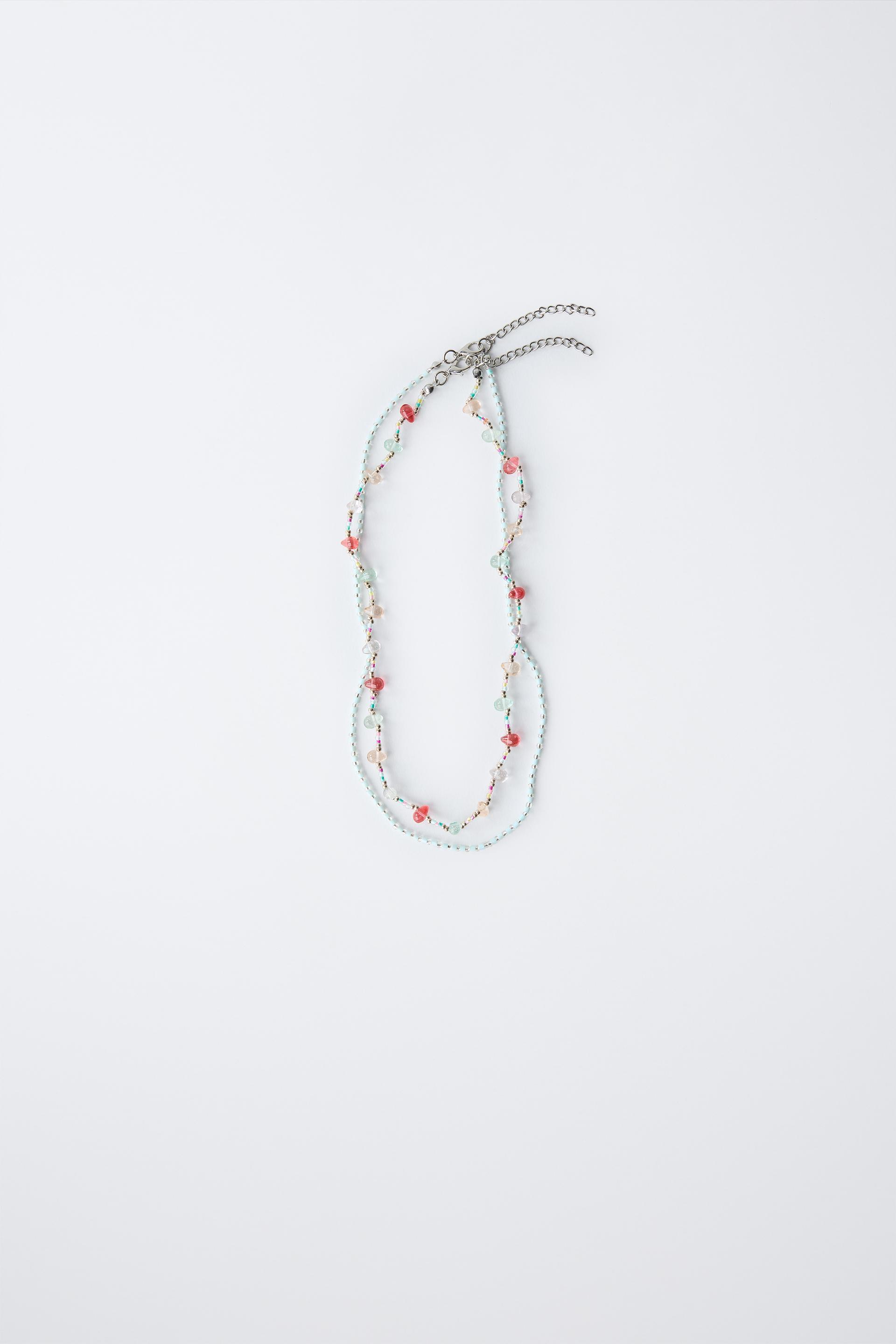 TWO-PACK OF BEADED NECKLACES by ZARA