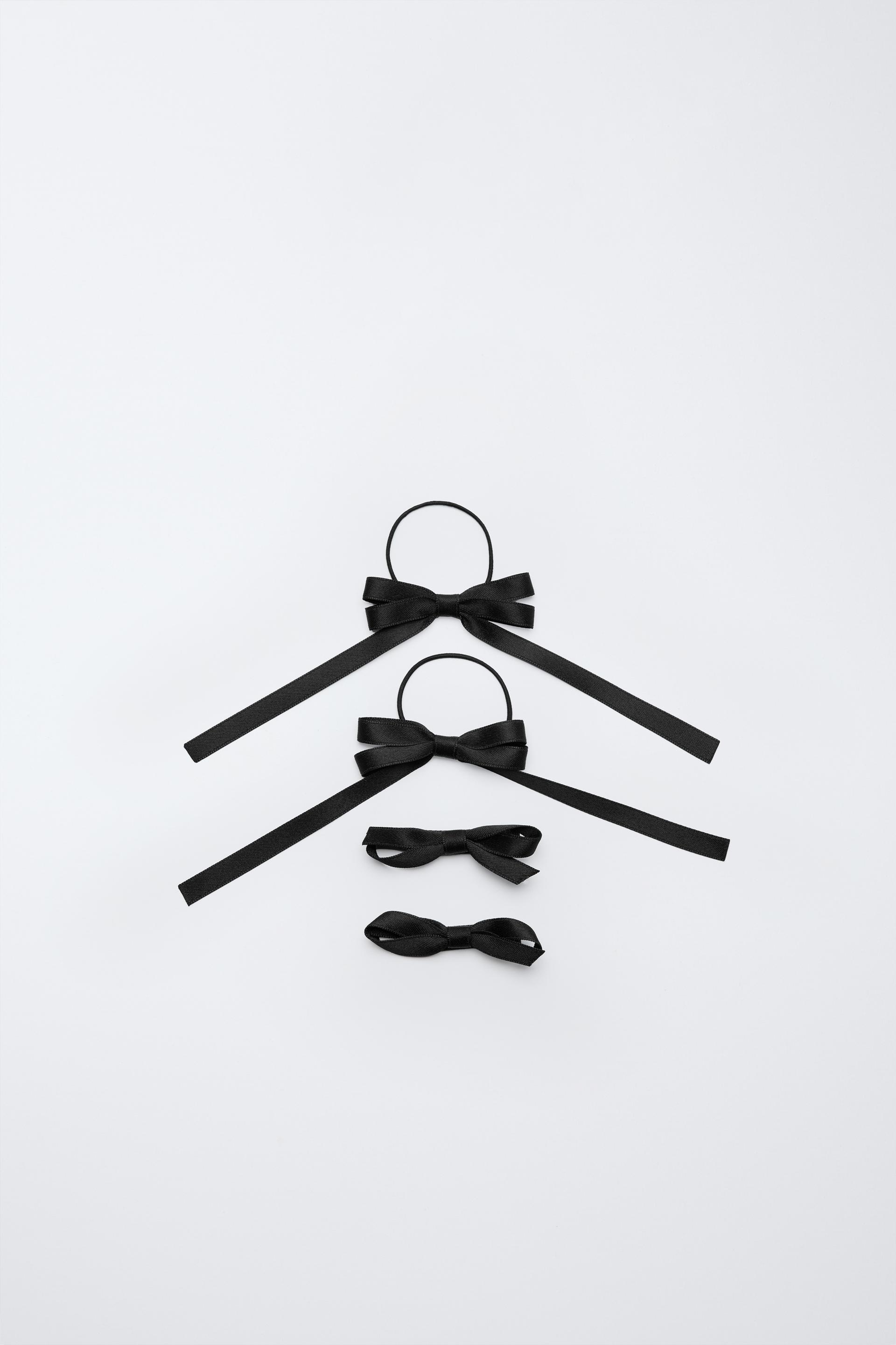 TWO-PACK OF BOW HAIR CLIPS AND TIES by ZARA