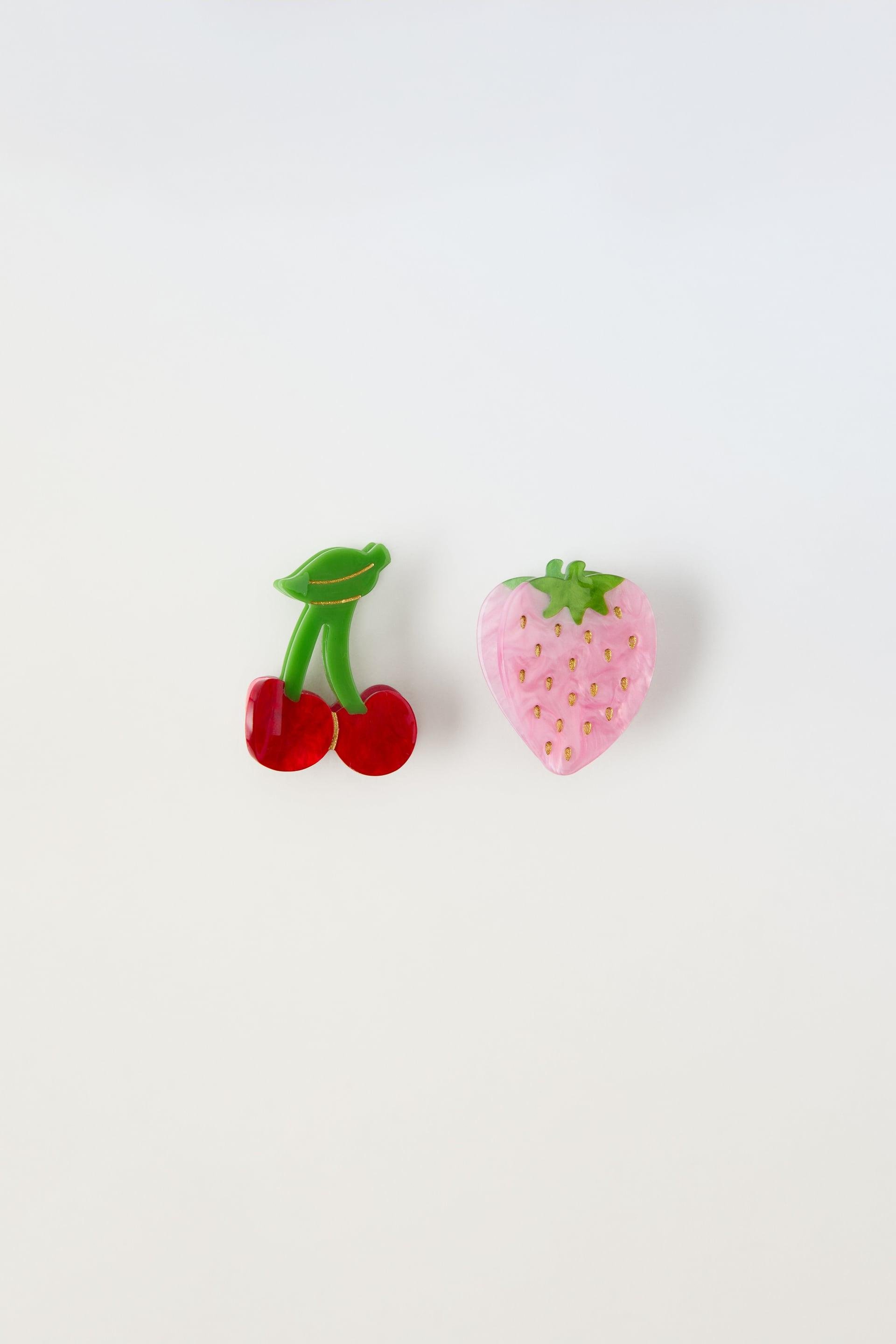 TWO PACK OF CHERRY AND STRAWBERRY HAIR CLIPS by ZARA