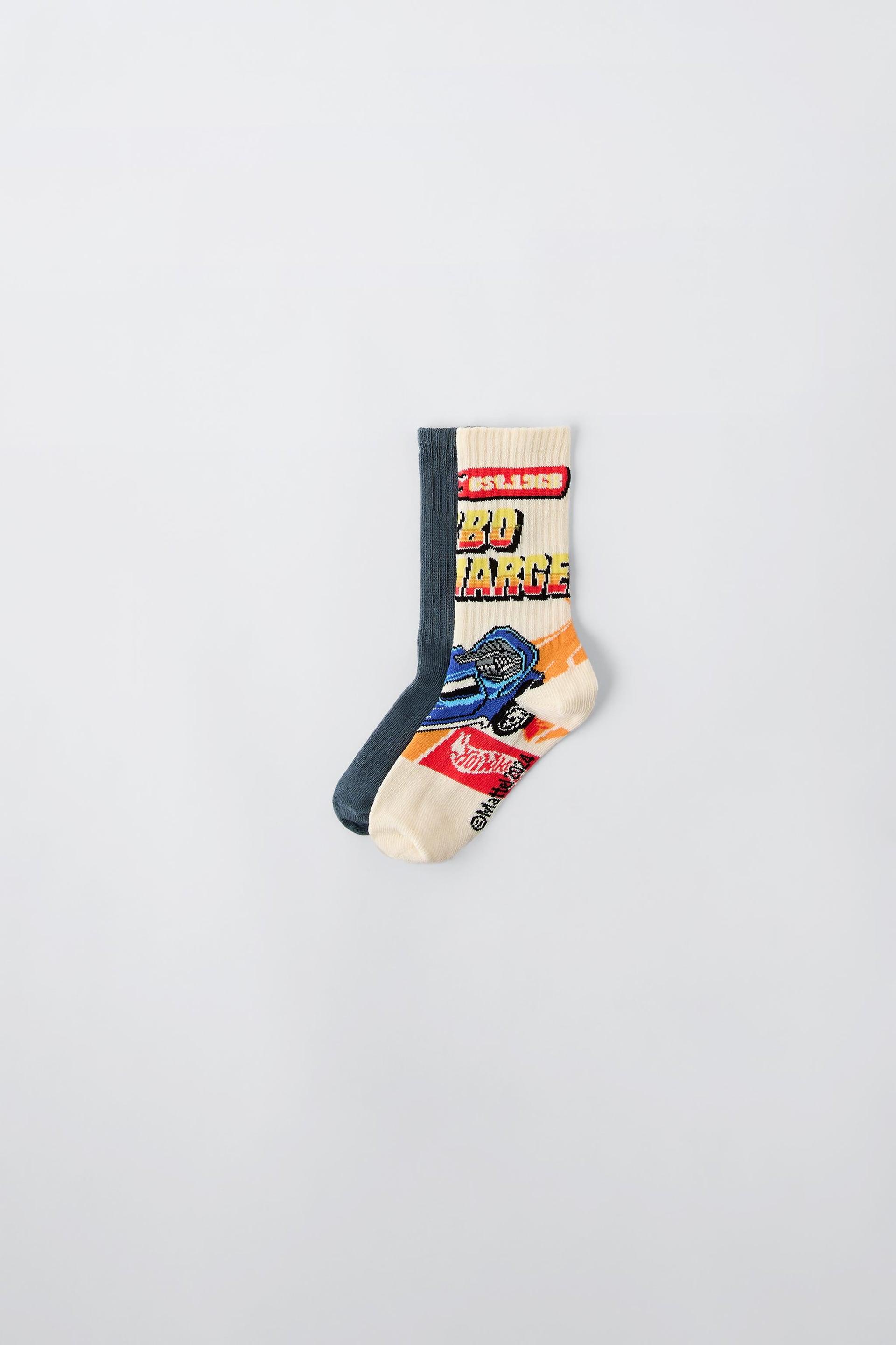 TWO-PACK OF HOT WHEELS ™ MATTEL LONG SOCKS by ZARA