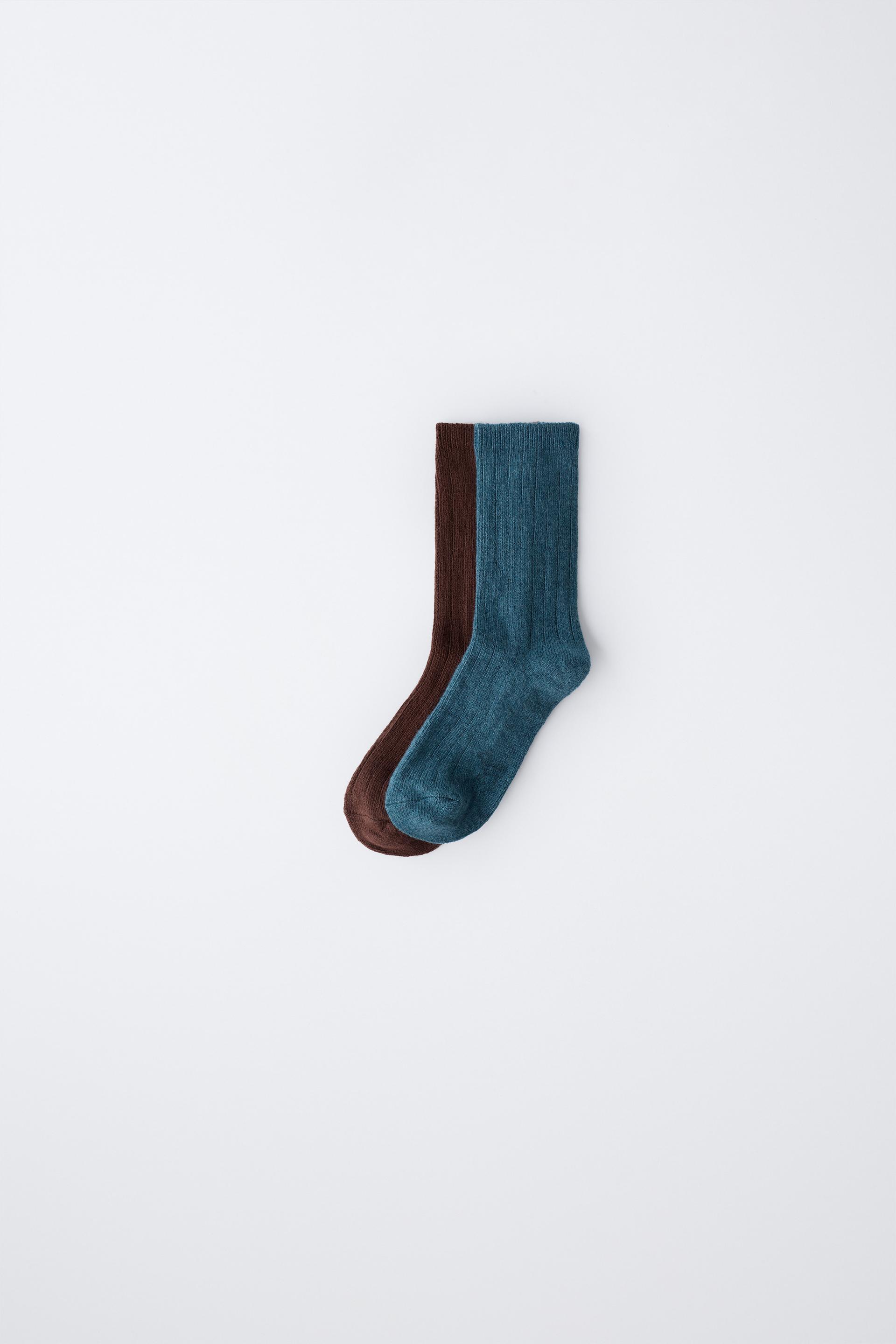 TWO-PACK OF LONG RIBBED SOCKS by ZARA