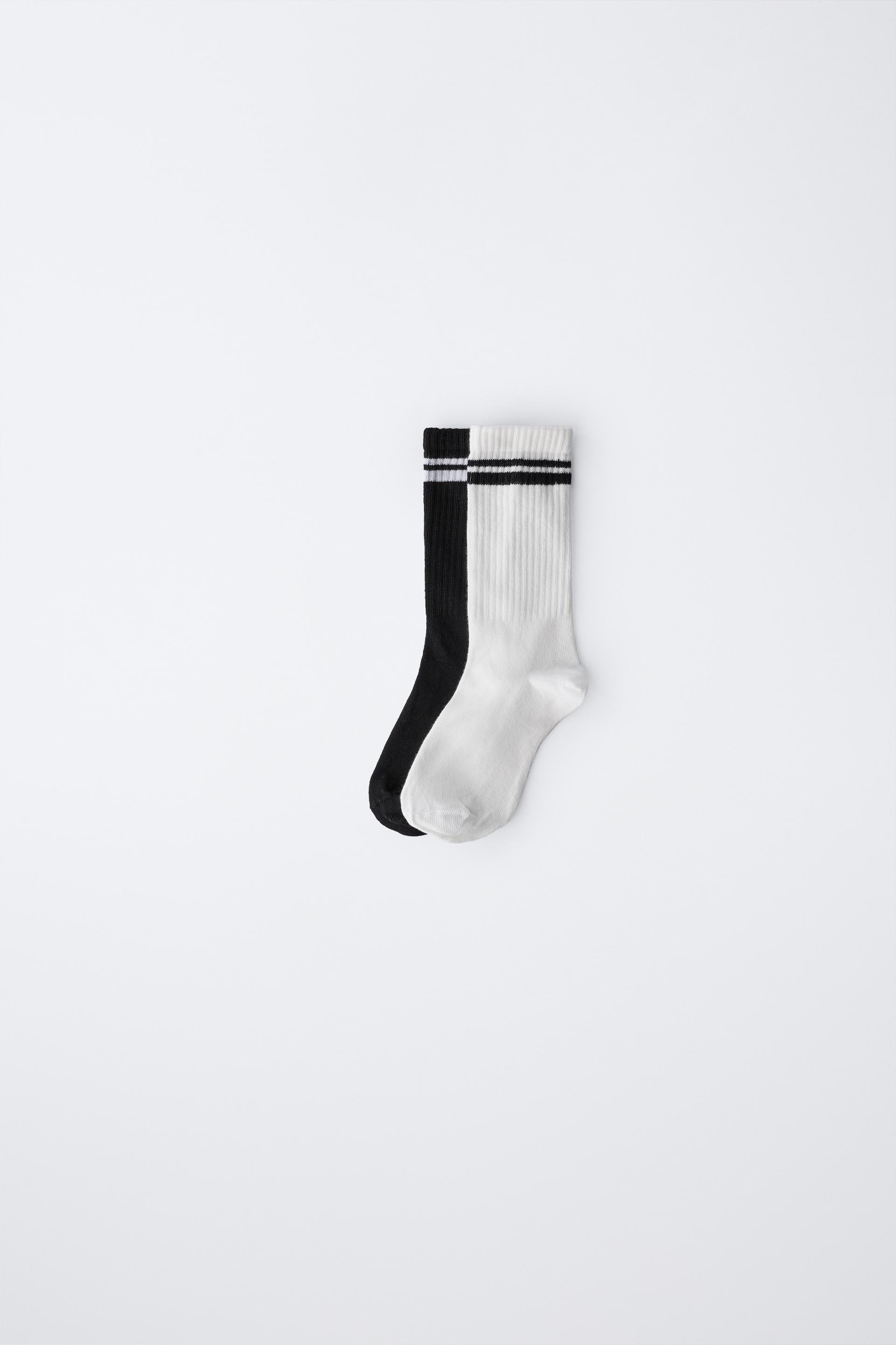 TWO-PACK OF MID-CALF STRIPED SPORTS SOCKS by ZARA