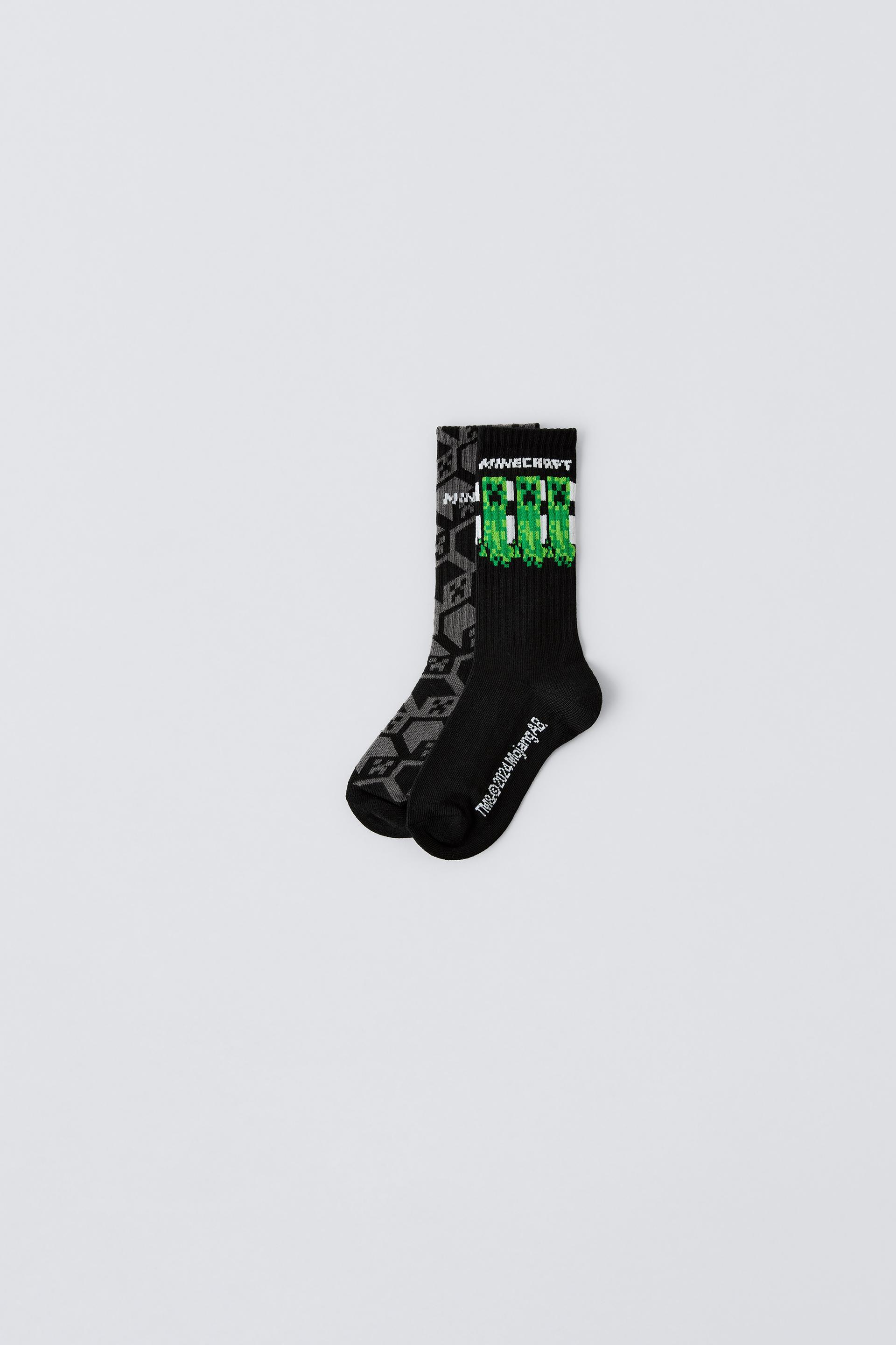 TWO PACK OF MINECRAFT © MOJANG AB ™ SOCKS by ZARA