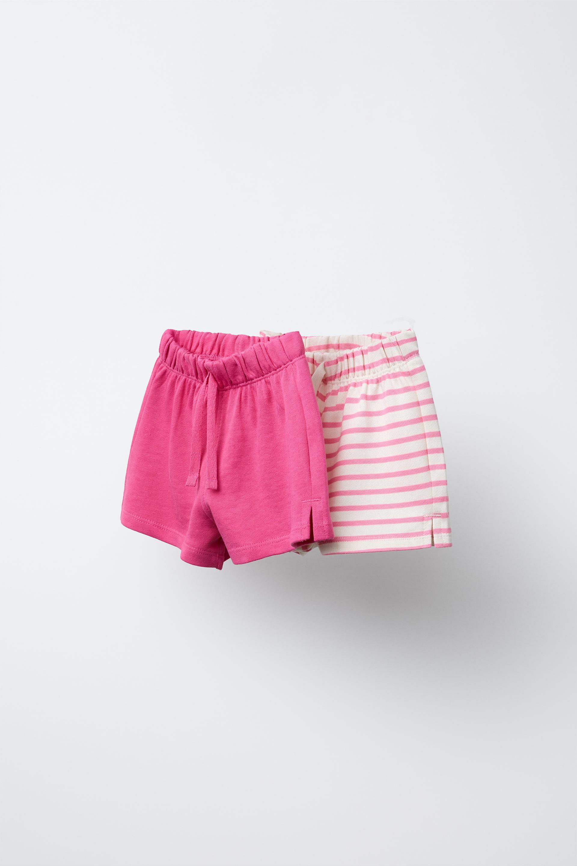 TWO-PACK OF PLAIN AND STRIPED SHORTS by ZARA