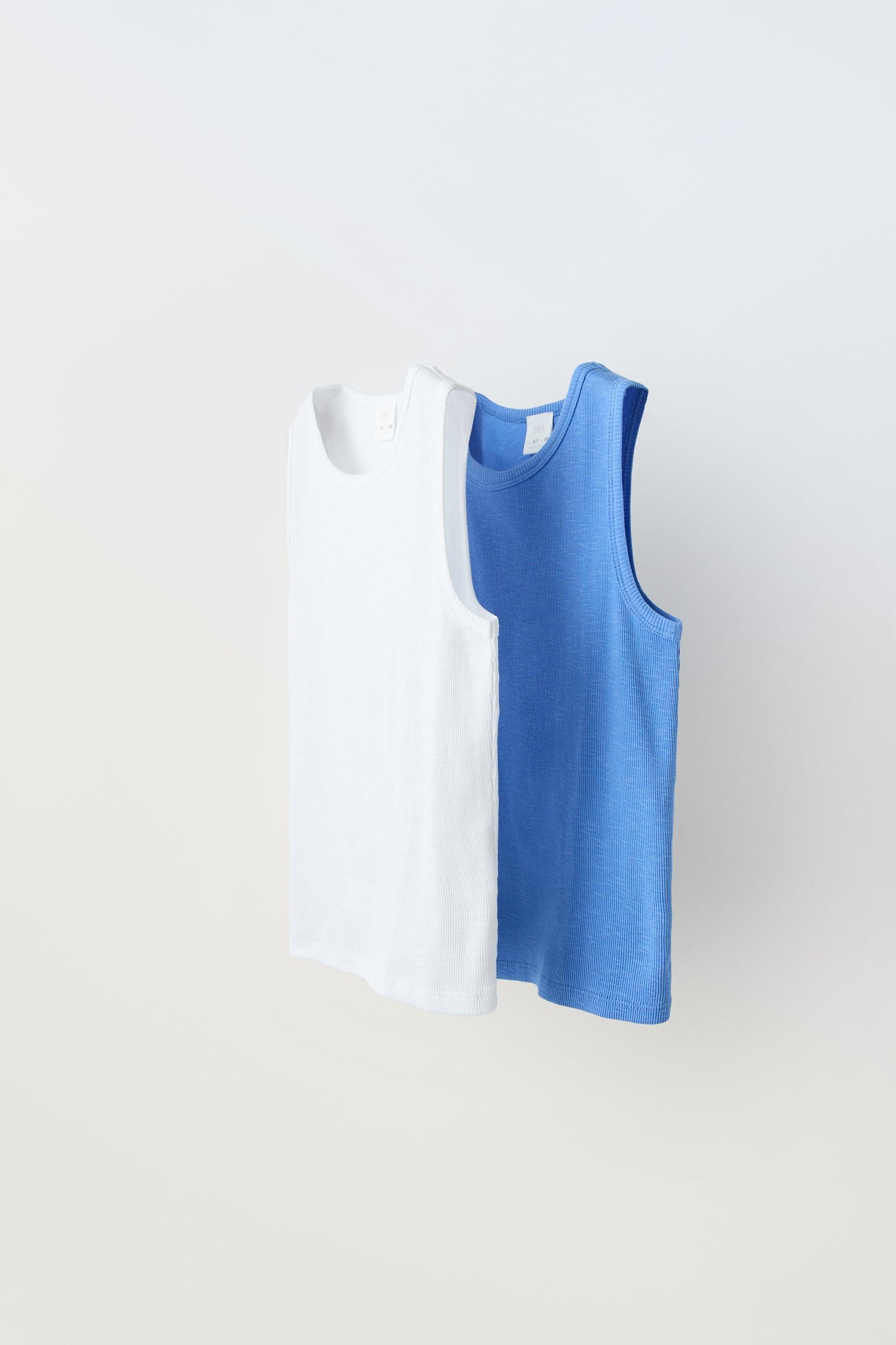 TWO-PACK OF SLEEVELESS RIBBED TANK TOPS by ZARA