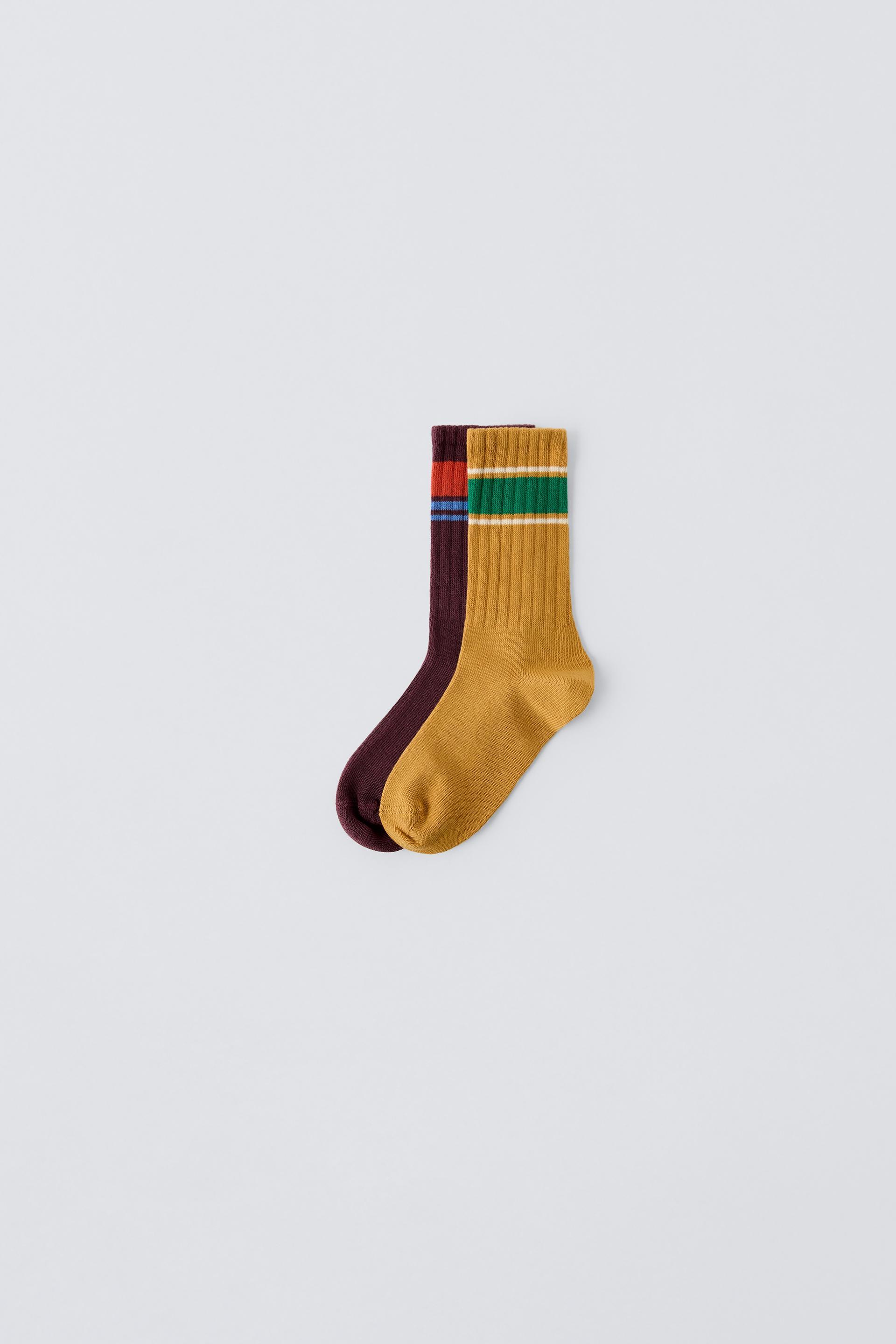 TWO PACK OF STRIPED SOCKS by ZARA