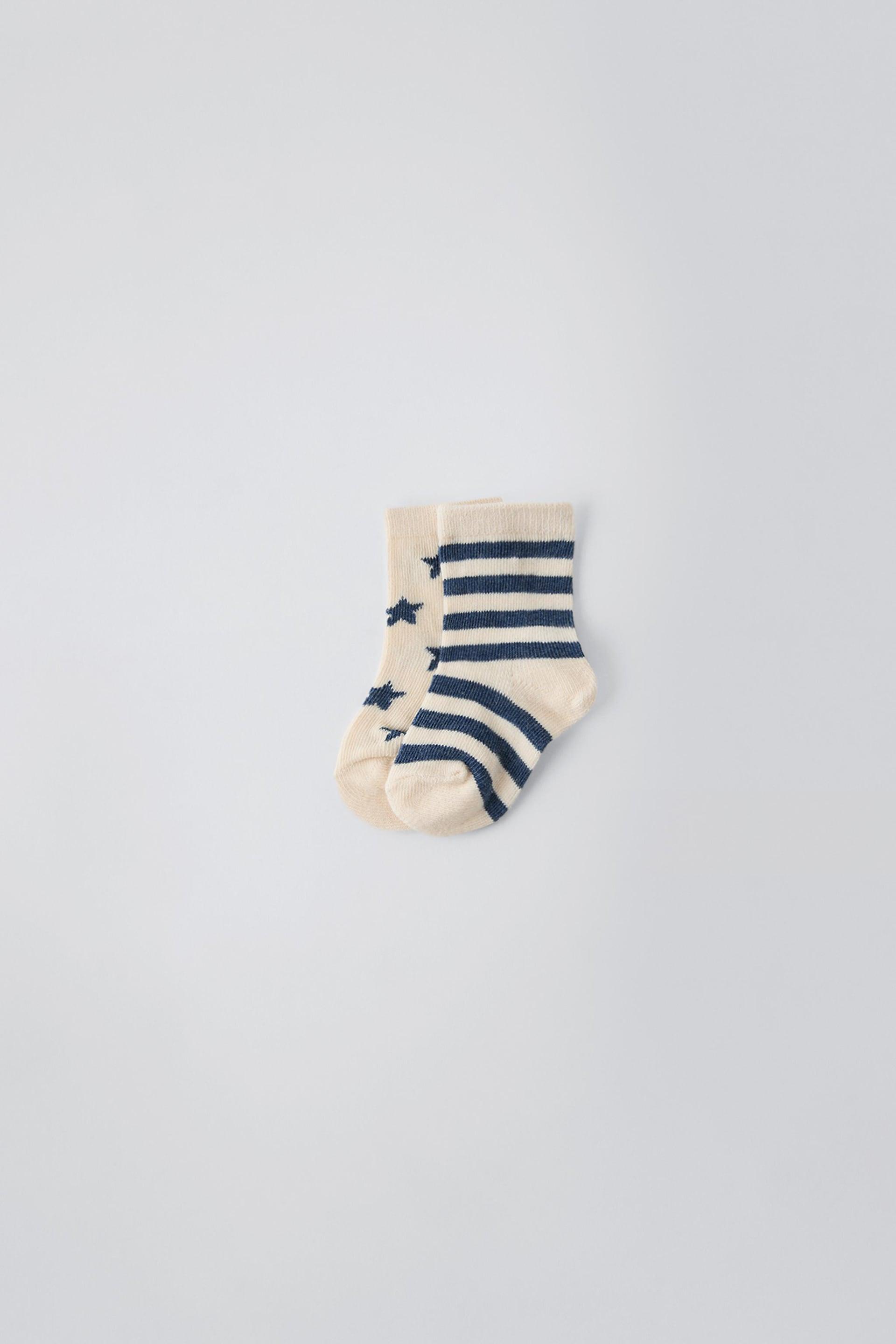 TWO-PACK OF STRIPES AND STARS SOCKS by ZARA