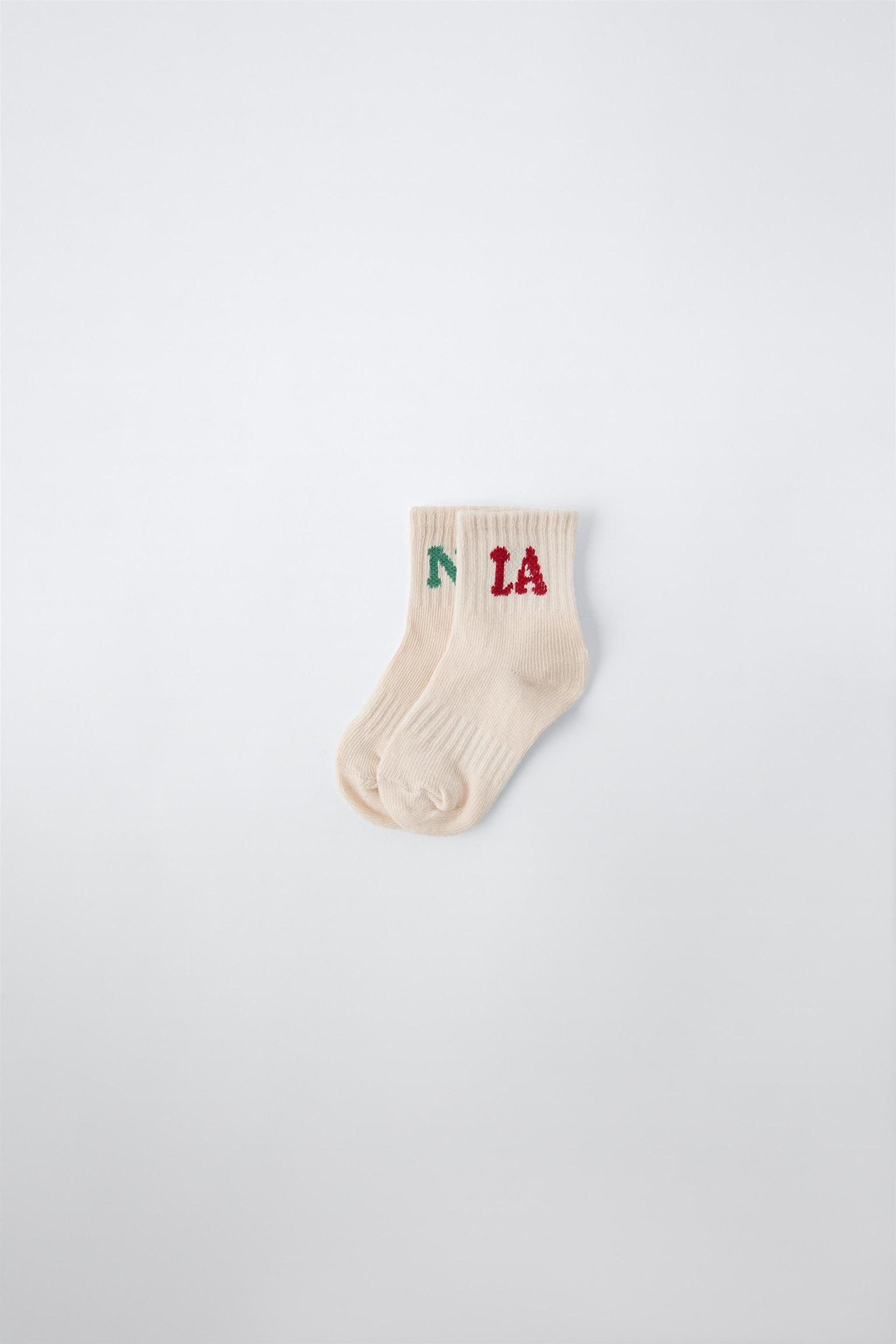 TWO-PACK OF TEXT SOCKS by ZARA