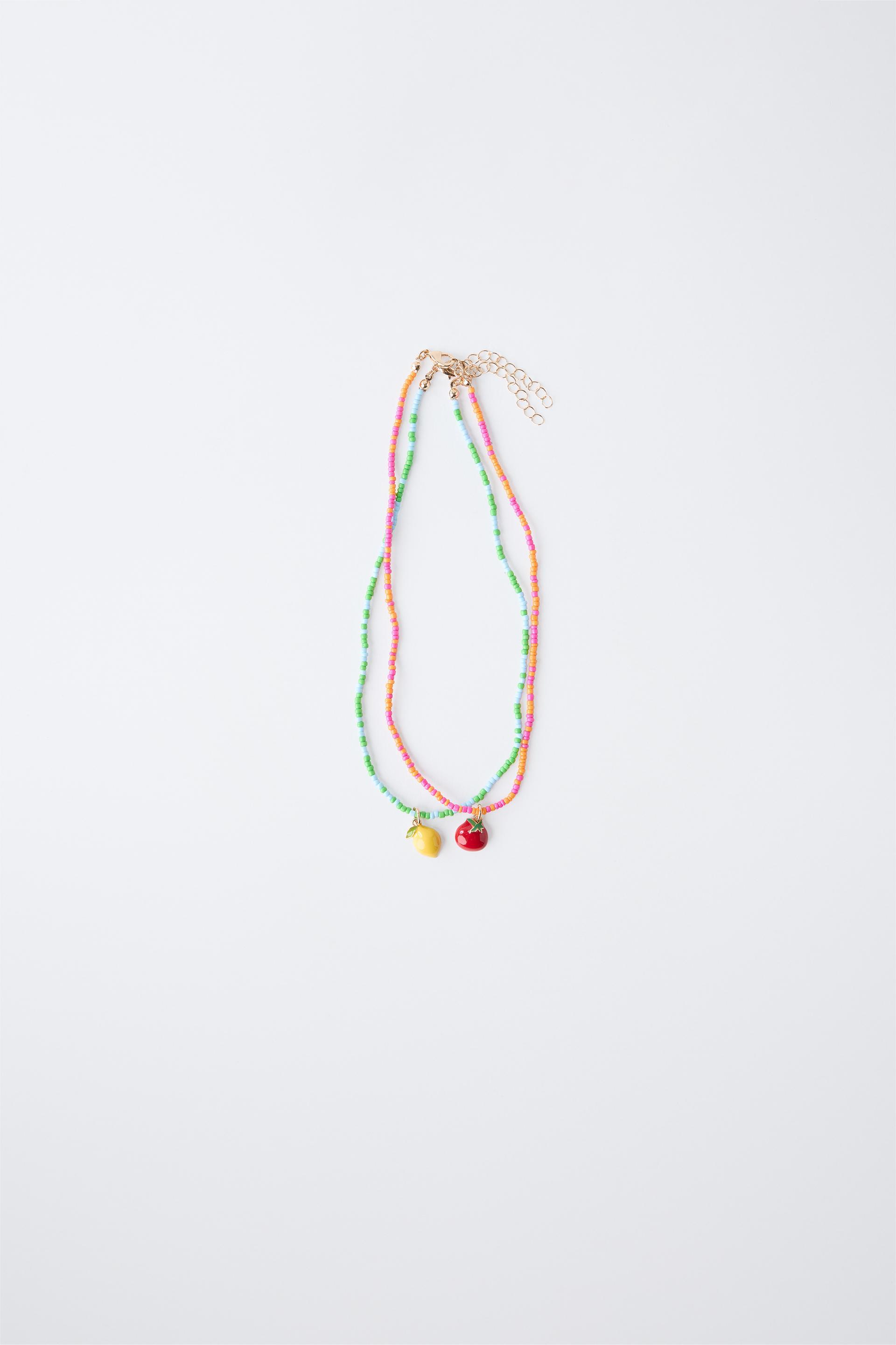 TWO-PACK OF TOMATO AND LEMON NECKLACES by ZARA