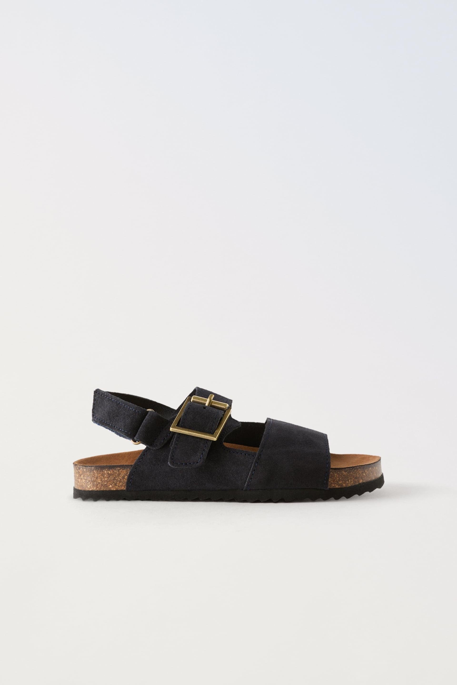 TWO STRAP SUEDE SANDALS by ZARA