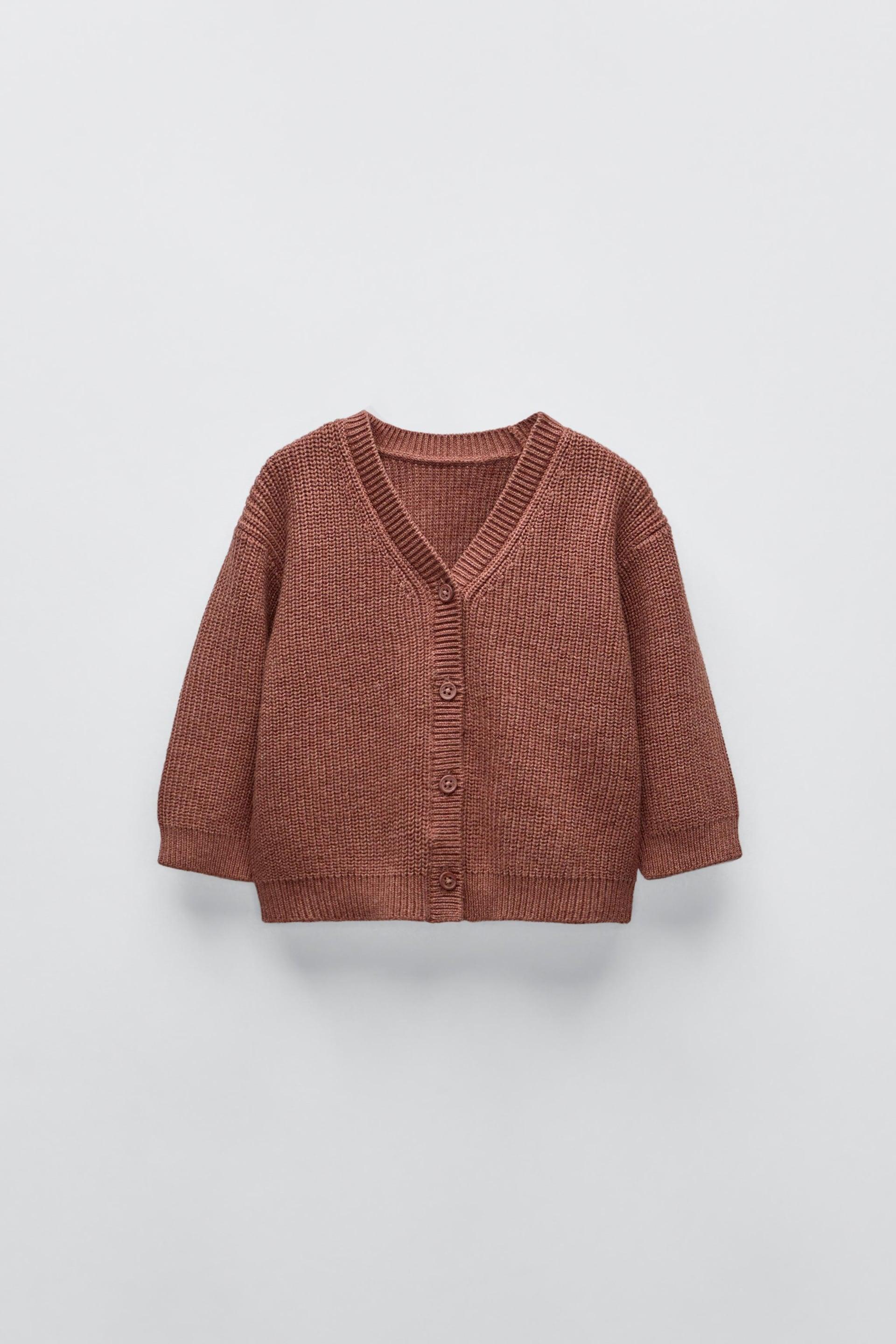 V-NECK KNIT CARDIGAN by ZARA