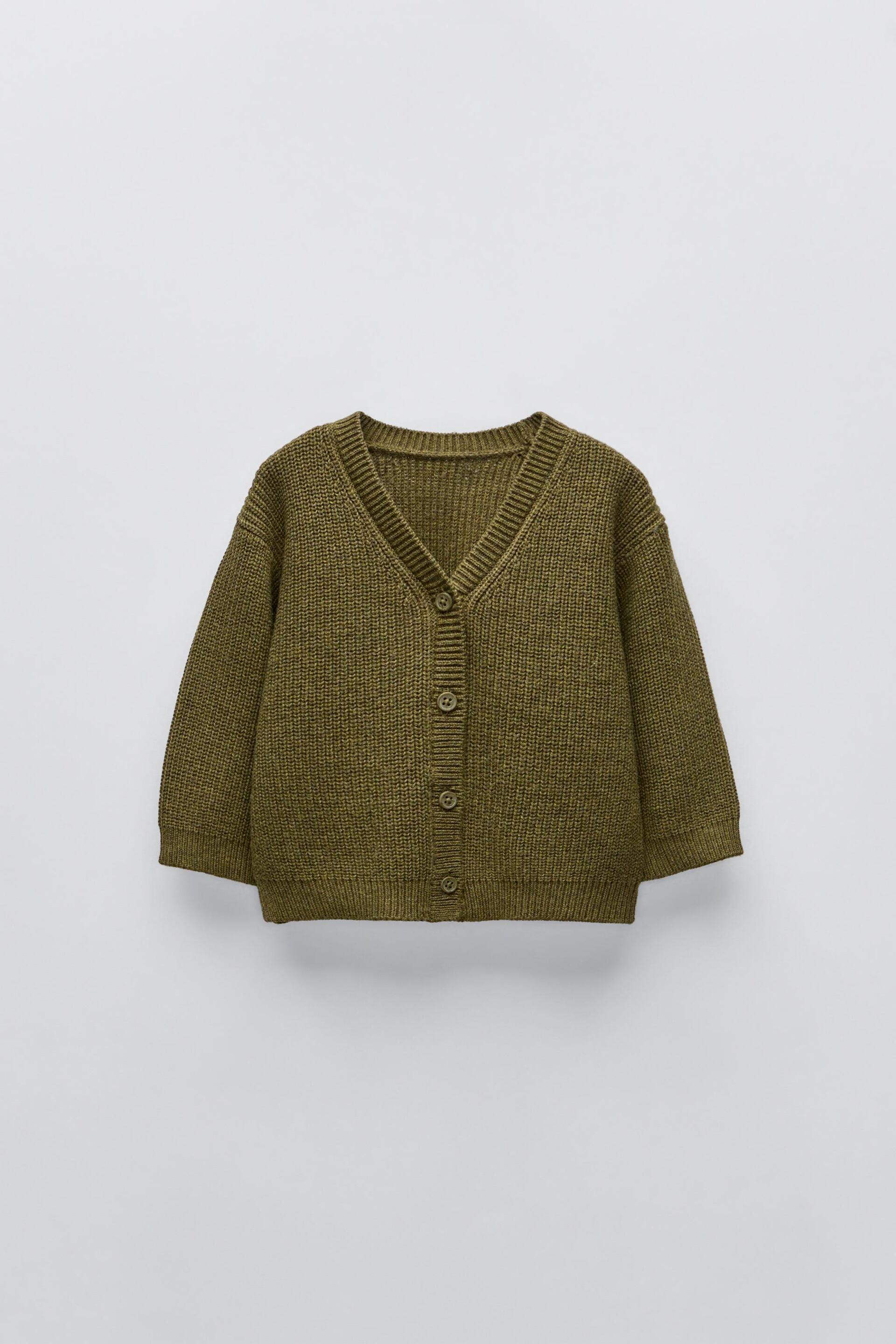 V-NECK KNIT CARDIGAN by ZARA