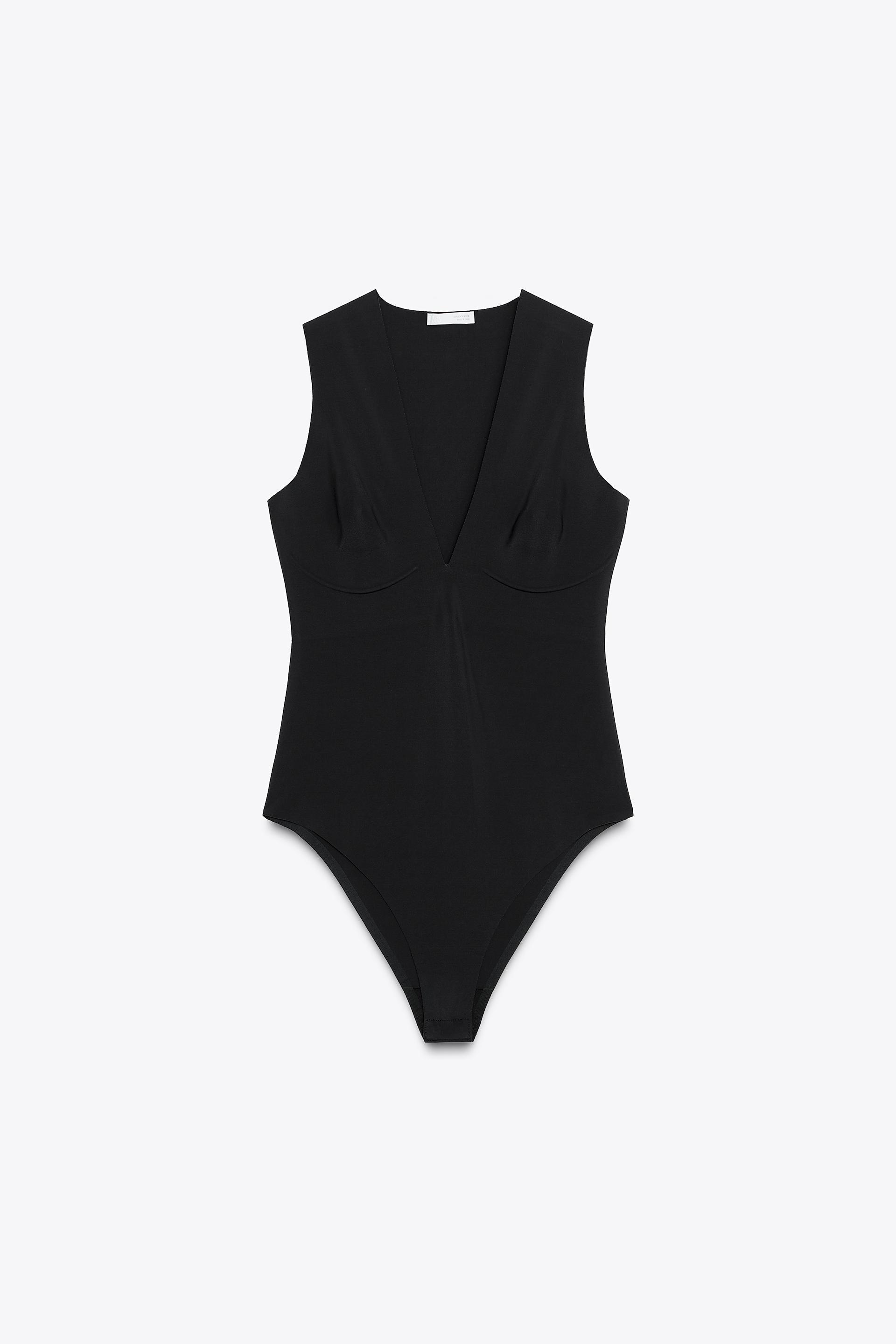 V-NECK POLYAMIDE BODYSUIT by undefined