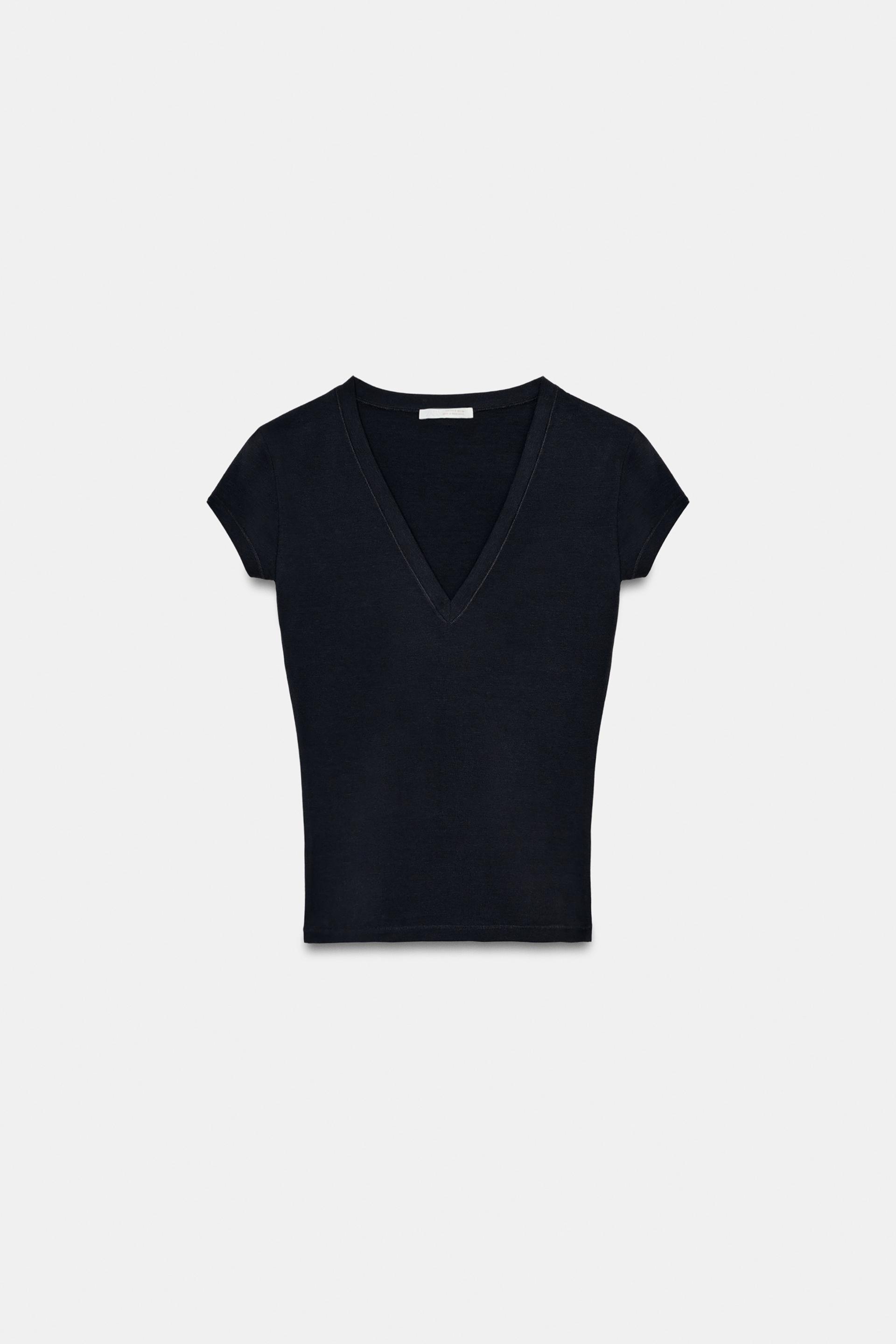 V-NECK T-SHIRT by ZARA