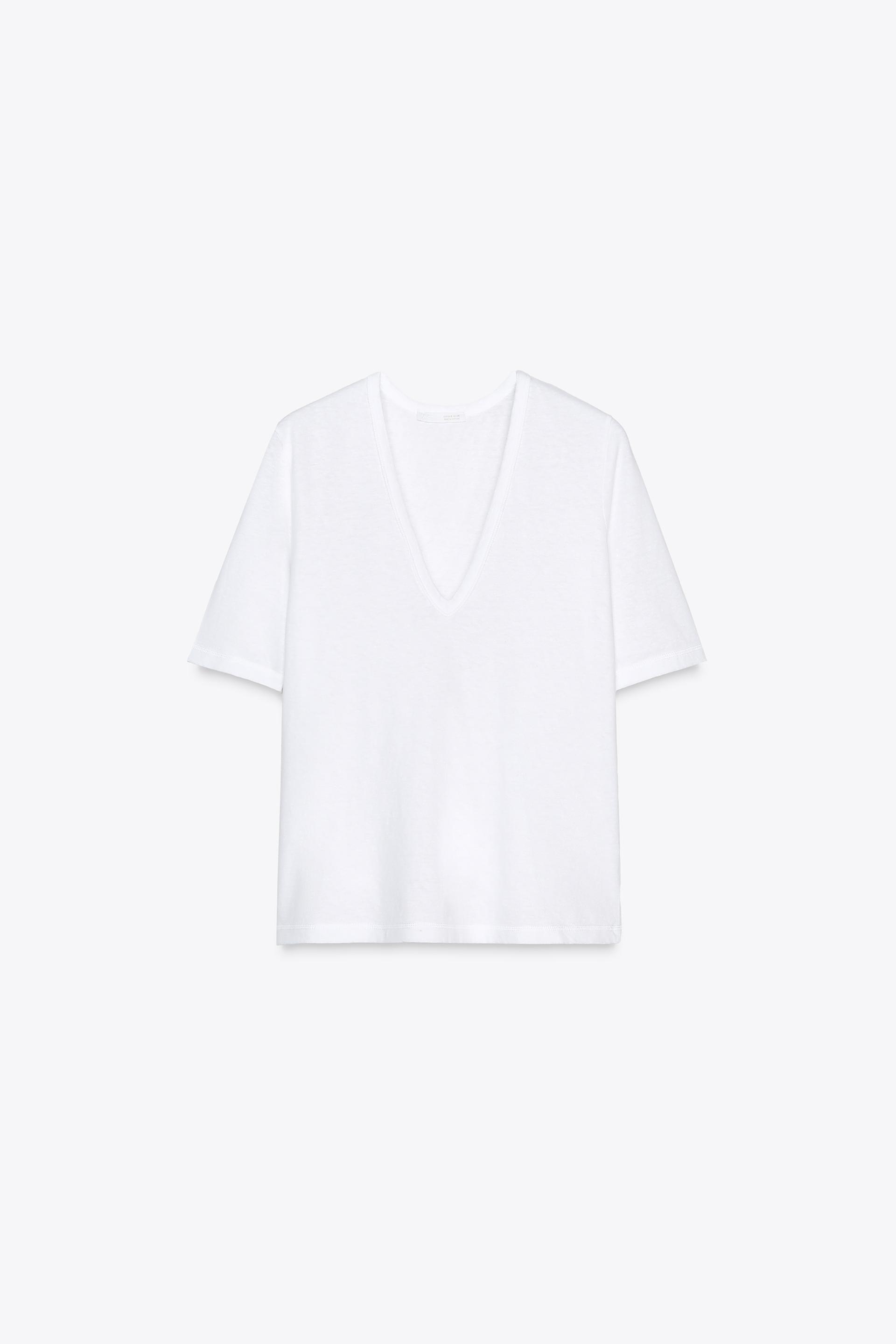 V-NECK T-SHIRT by ZARA