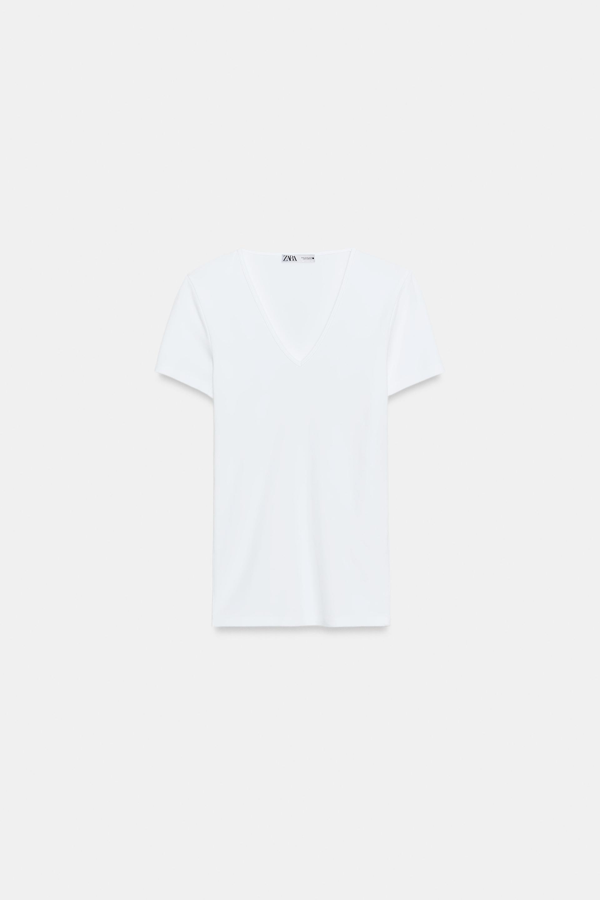 V-NECK T-SHIRT by ZARA