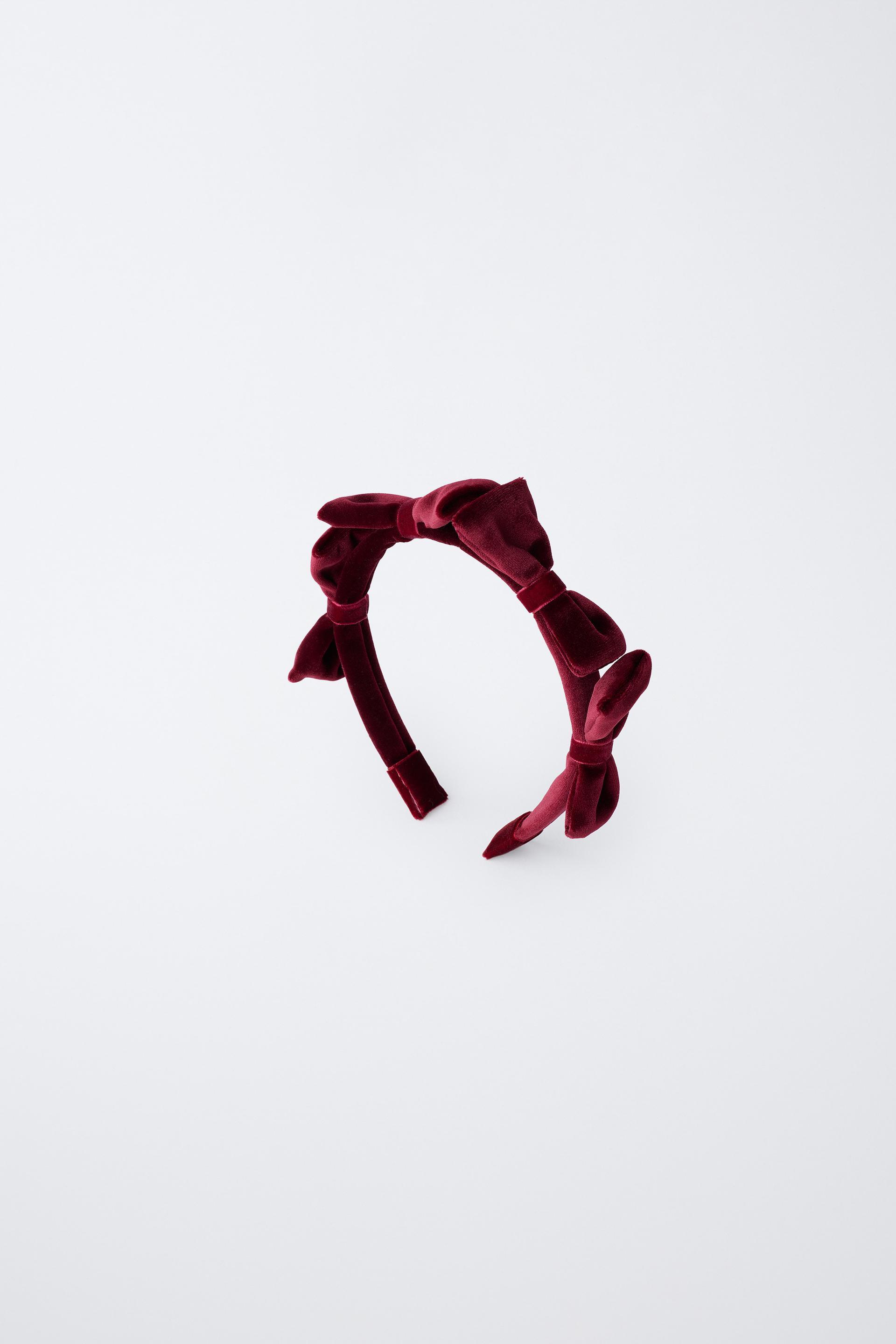 VELVET BOWS HEADBAND by ZARA