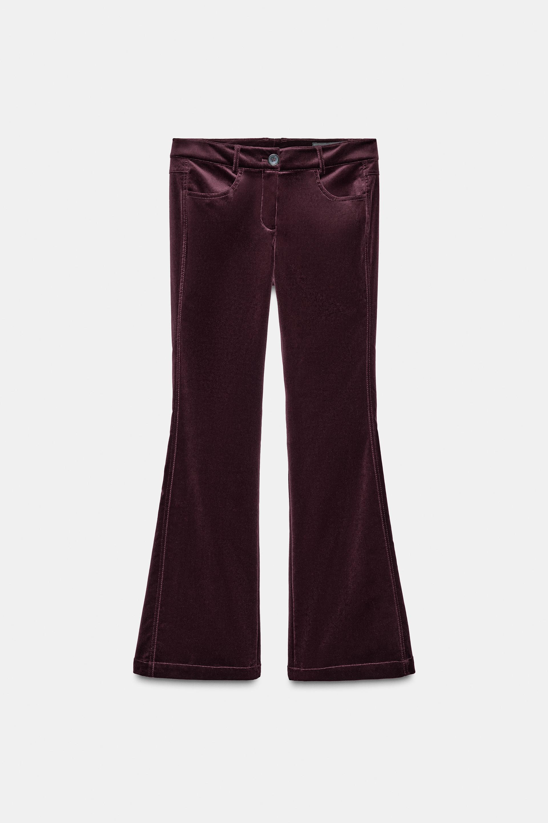 VELVET FLARE PANTS ZW COLLECTION by ZARA