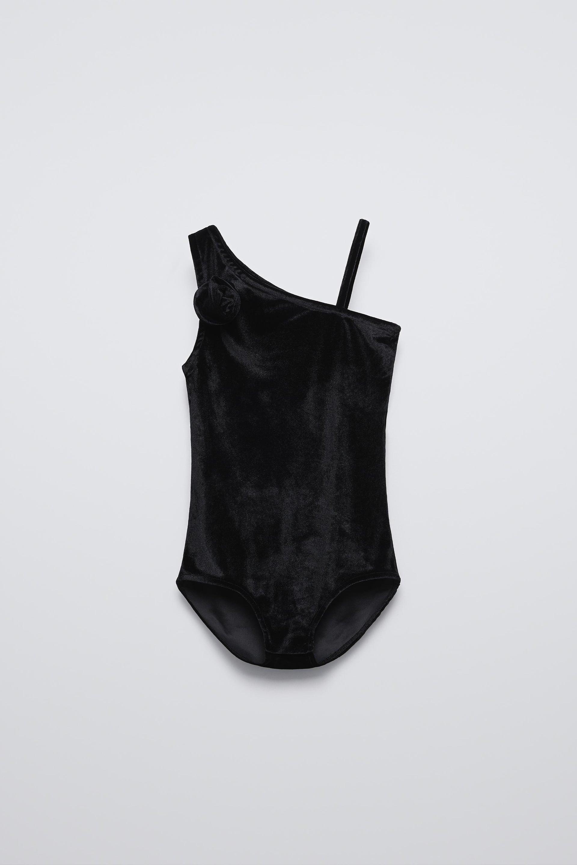 VELVET FLOWER BODYSUIT by ZARA