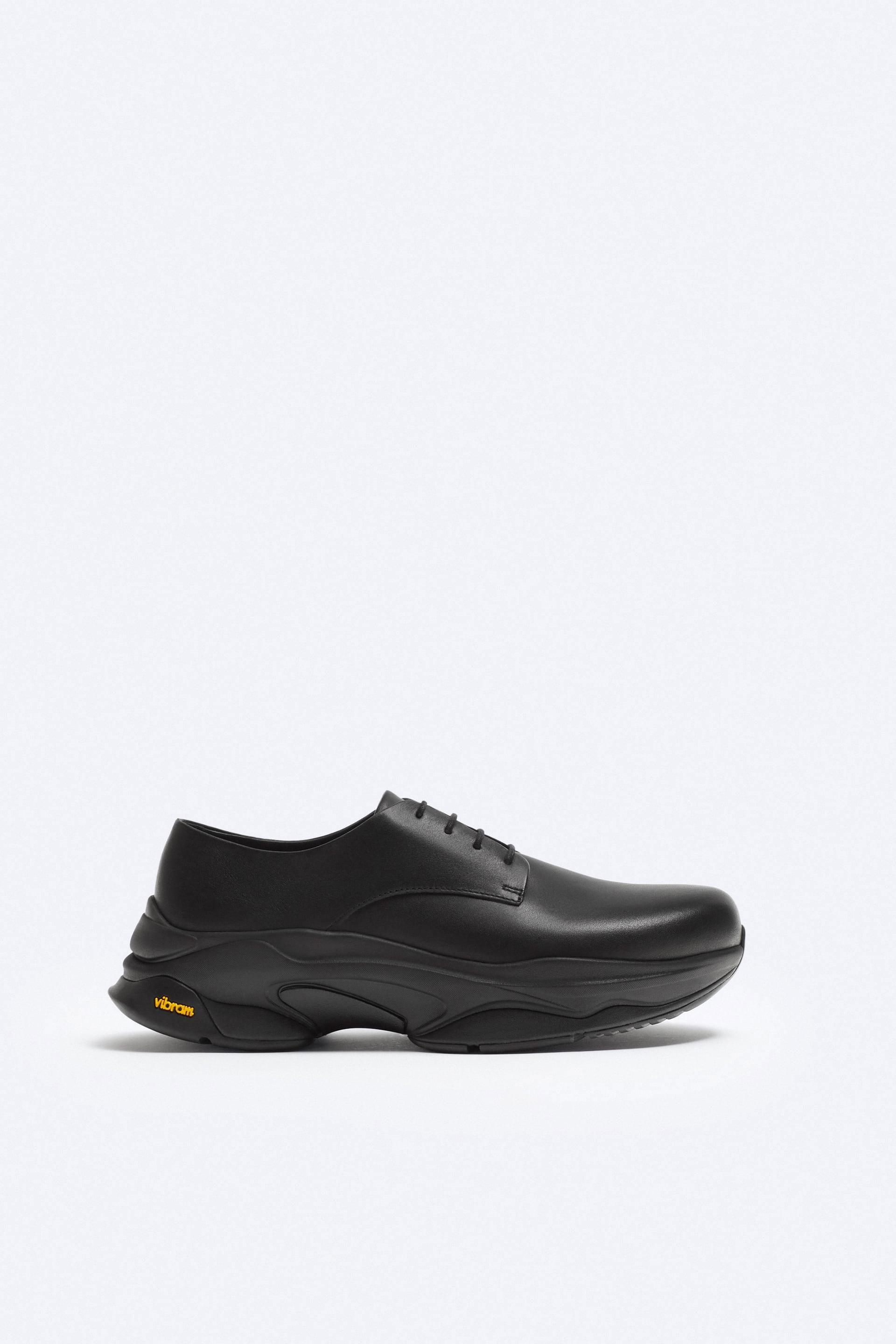 VIBRAM® LEATHER SHOES by ZARA