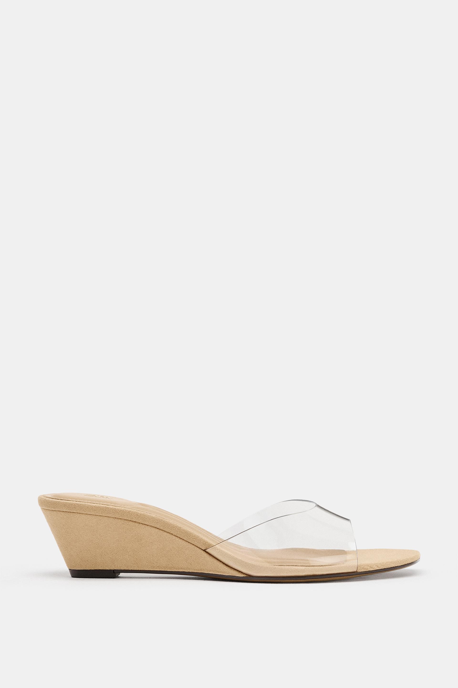 VINYL WEDGE SANDALS by ZARA