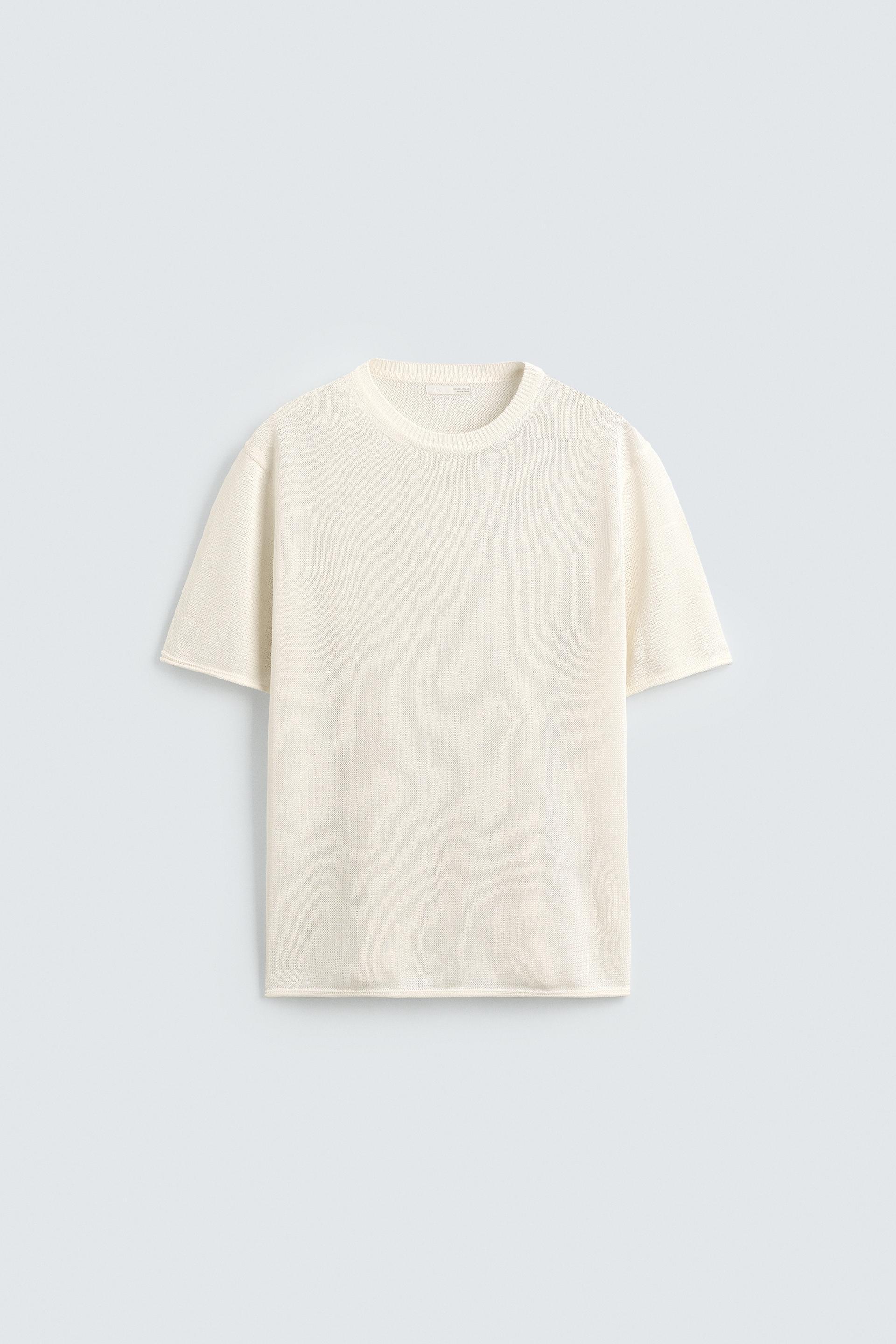 VISCOSE BLEND KNIT T-SHIRT by ZARA