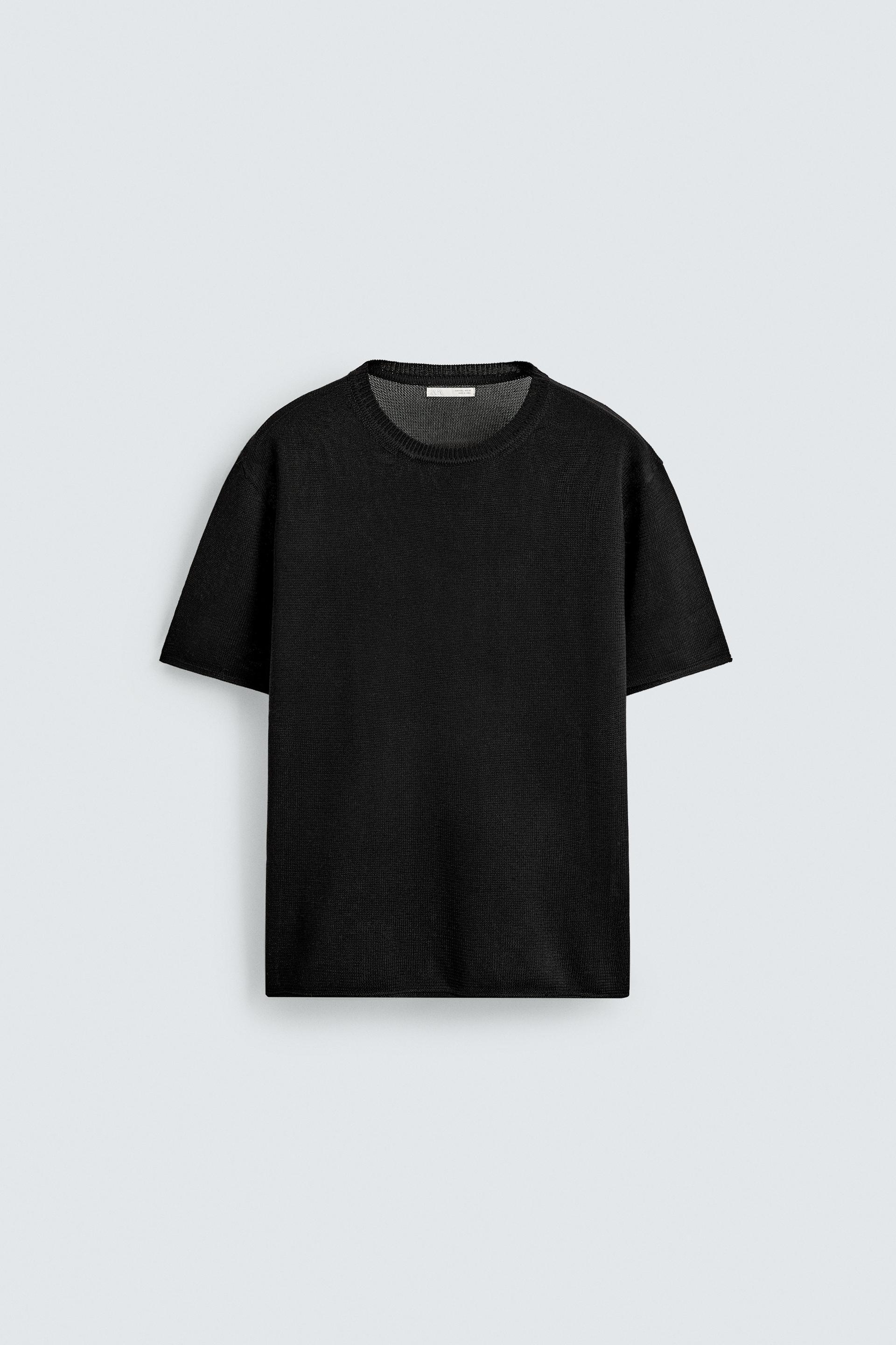 VISCOSE BLEND KNIT T-SHIRT by ZARA