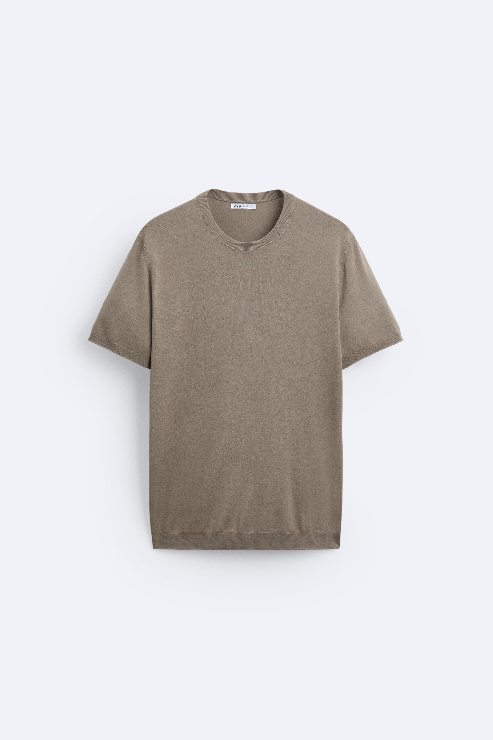 VISCOSE BLEND KNIT T-SHIRT by ZARA