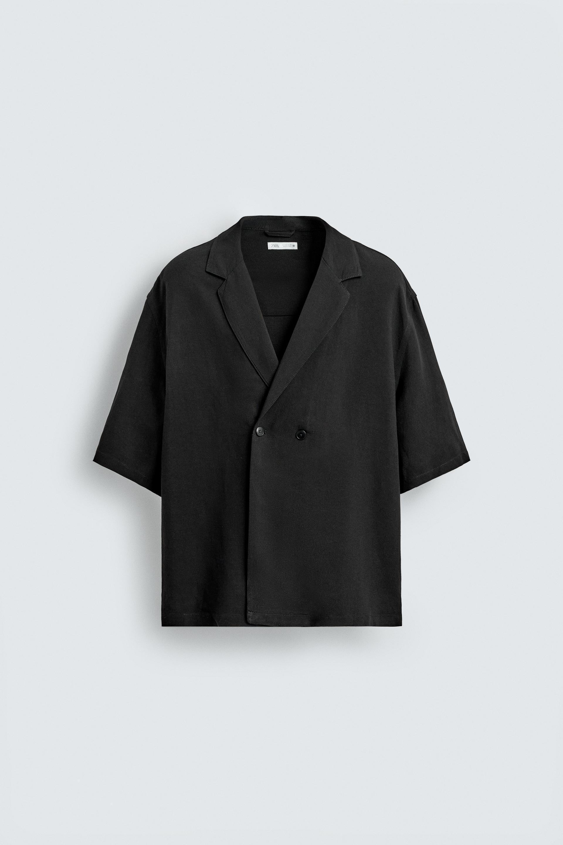 VISCOSE-LINEN KIMONO SHIRT by ZARA