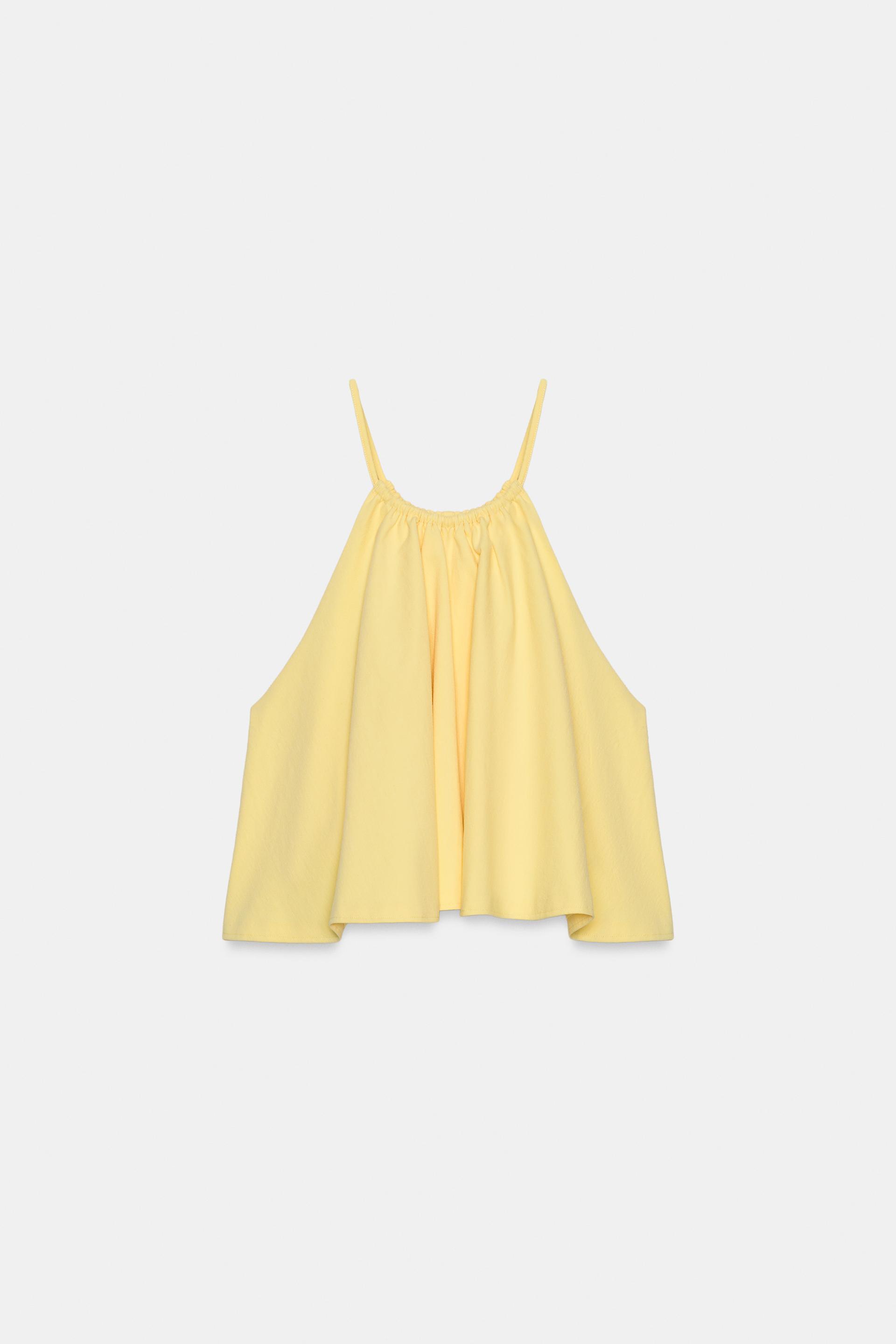 VOLUMINOUS HALTER TOP by ZARA
