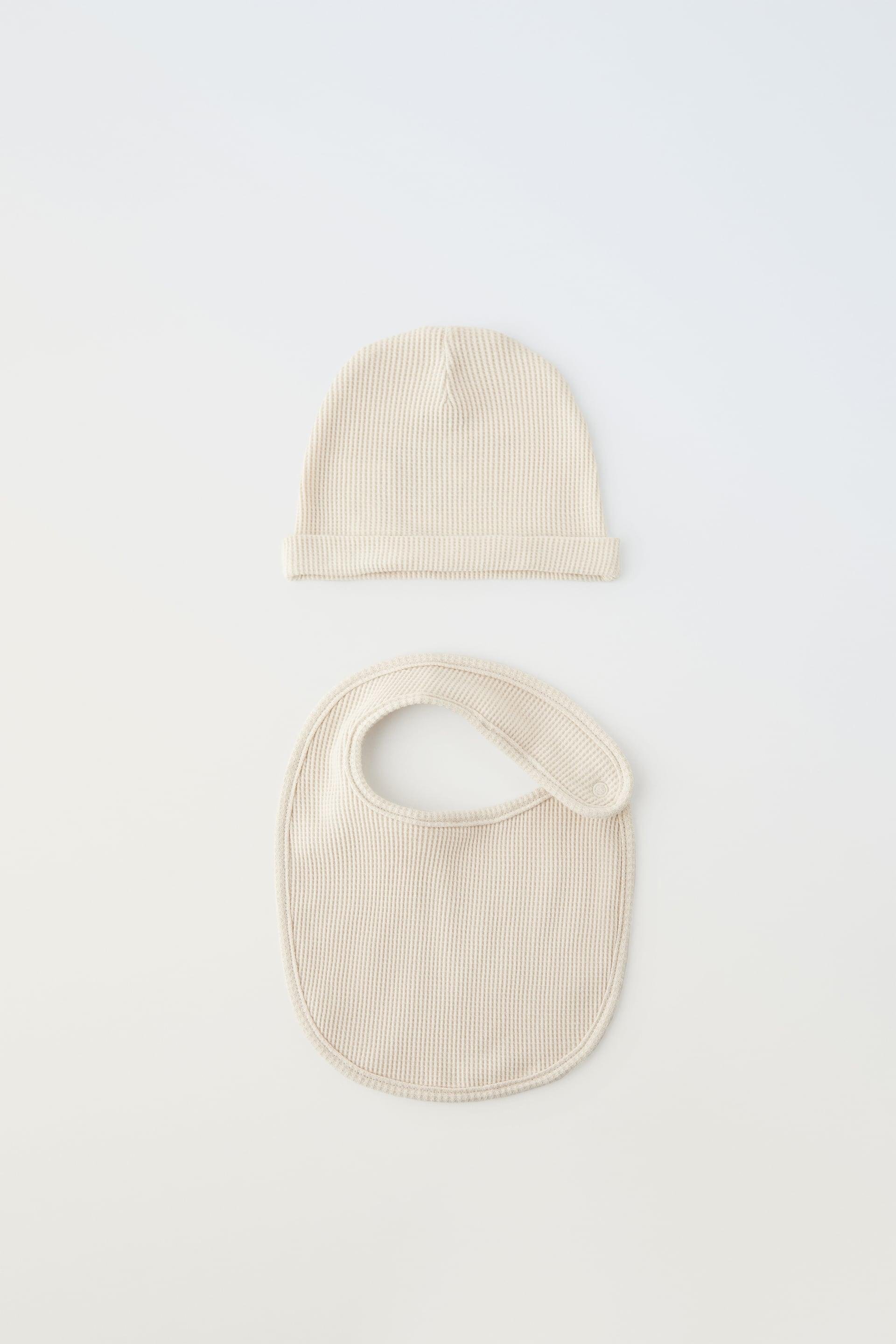WAFFLE WEAVE BIB AND HAT PACK by ZARA