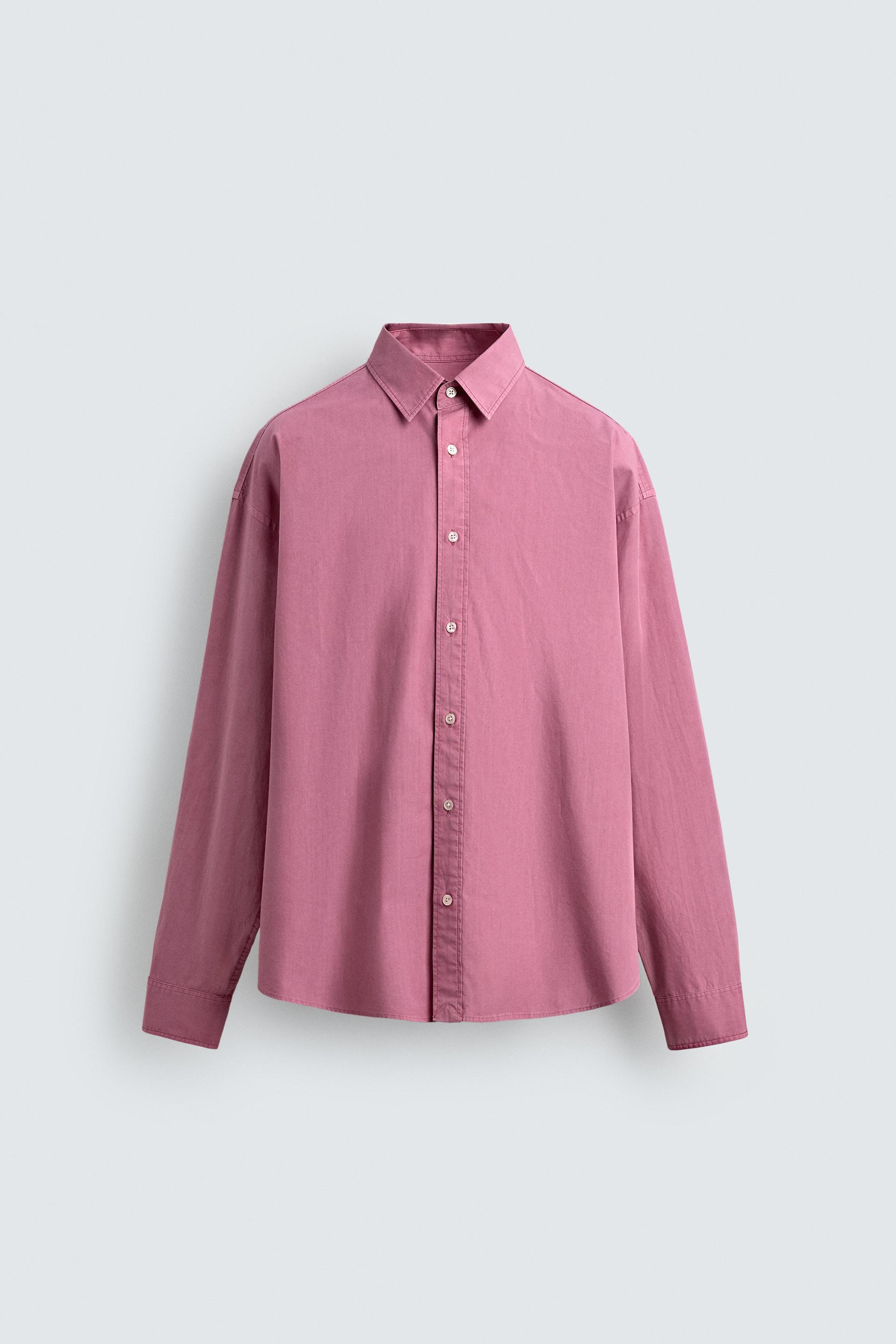 WASHED COTTON REGULAR FIT SHIRT by ZARA